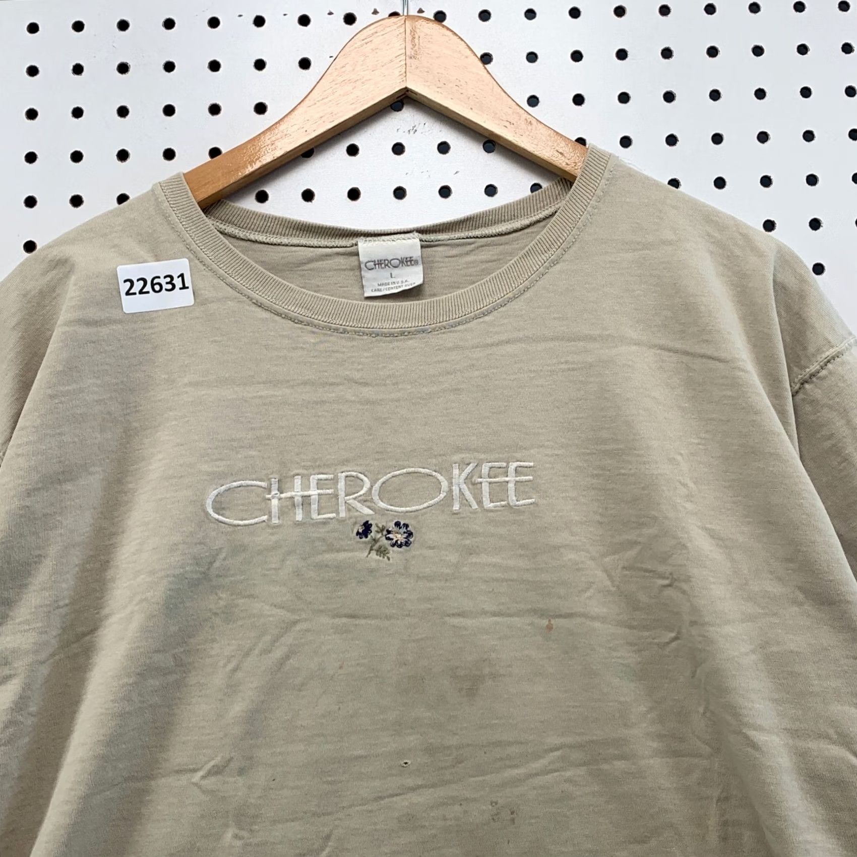Cherokee VINTAGE Cherokee Shirt Tan Womens Large Embroidered Floral USA MADE Size L / US 10 / IT 46 - 7 Thumbnail