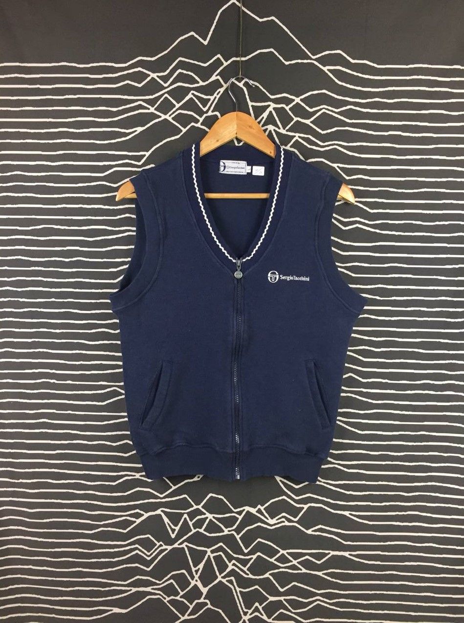 Sergio Tacchini Vtg Sergio Tacchini Casual Knitted Vest Size US L / EU 52-54 / 3 - 1 Thumbnail