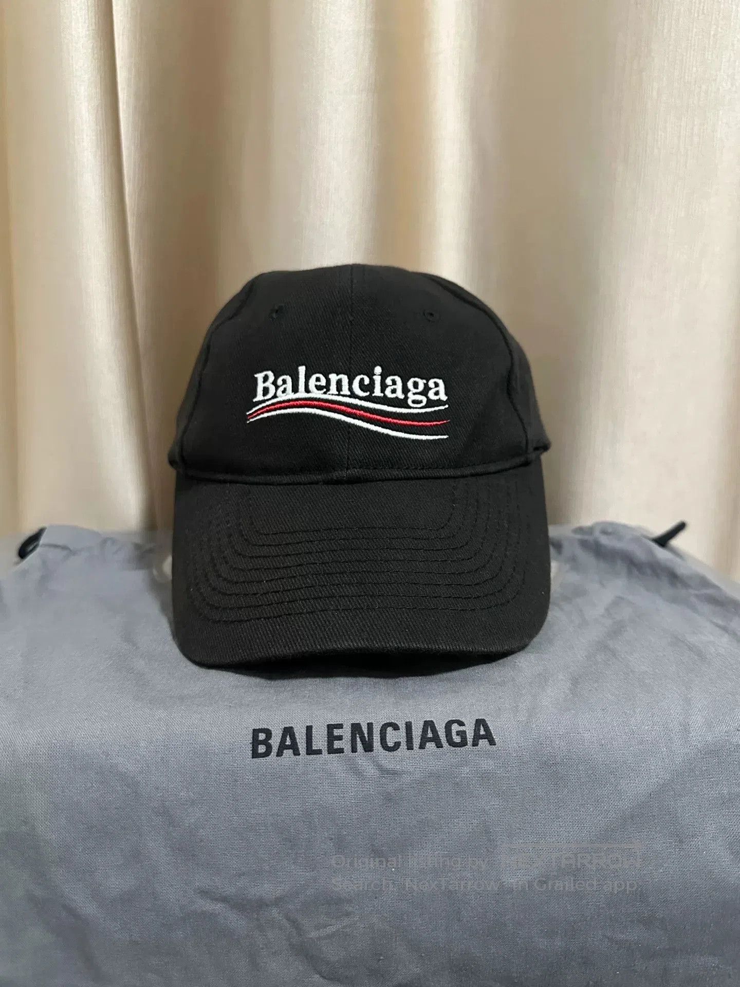 Balenciaga balenciaga logo embroidered black baseball cap. Size ONE SIZE - 1 Thumbnail