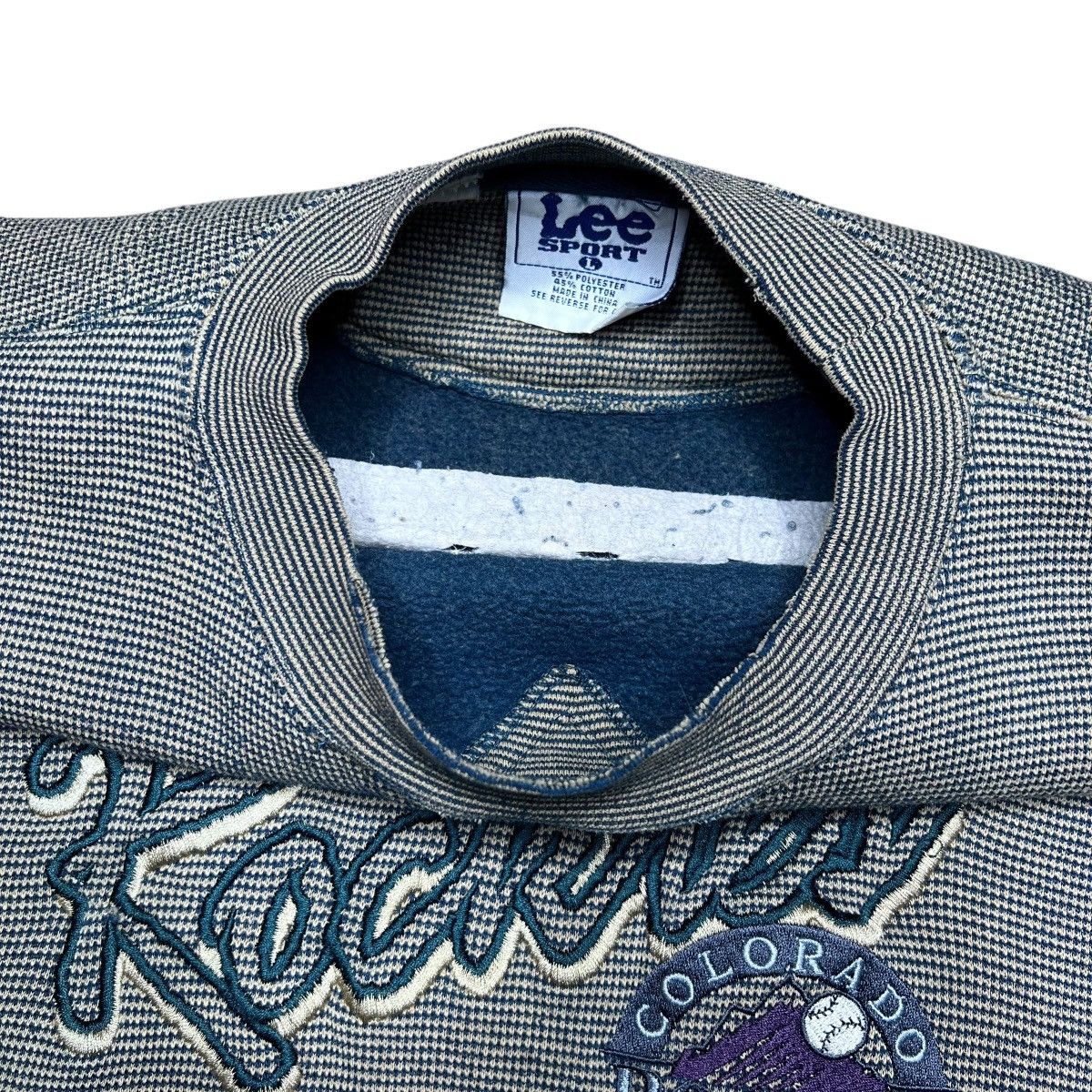 MLB 1990s MLB Colorado Rockies Lee Sport Embroidered Sweatshirt Size US XL / EU 56 / 4 - 10 Thumbnail