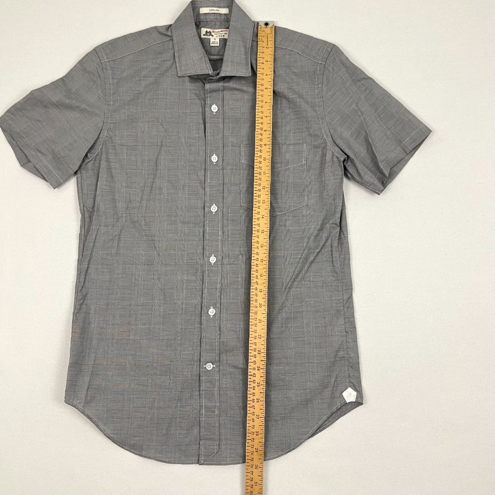 J.Crew J.CREW Ludlow Button-Up Shirt Mens S Gray Glen Check Plaid Casual Pattern Vintage No Size US S / EU 44-46 / 1 - 3 Thumbnail