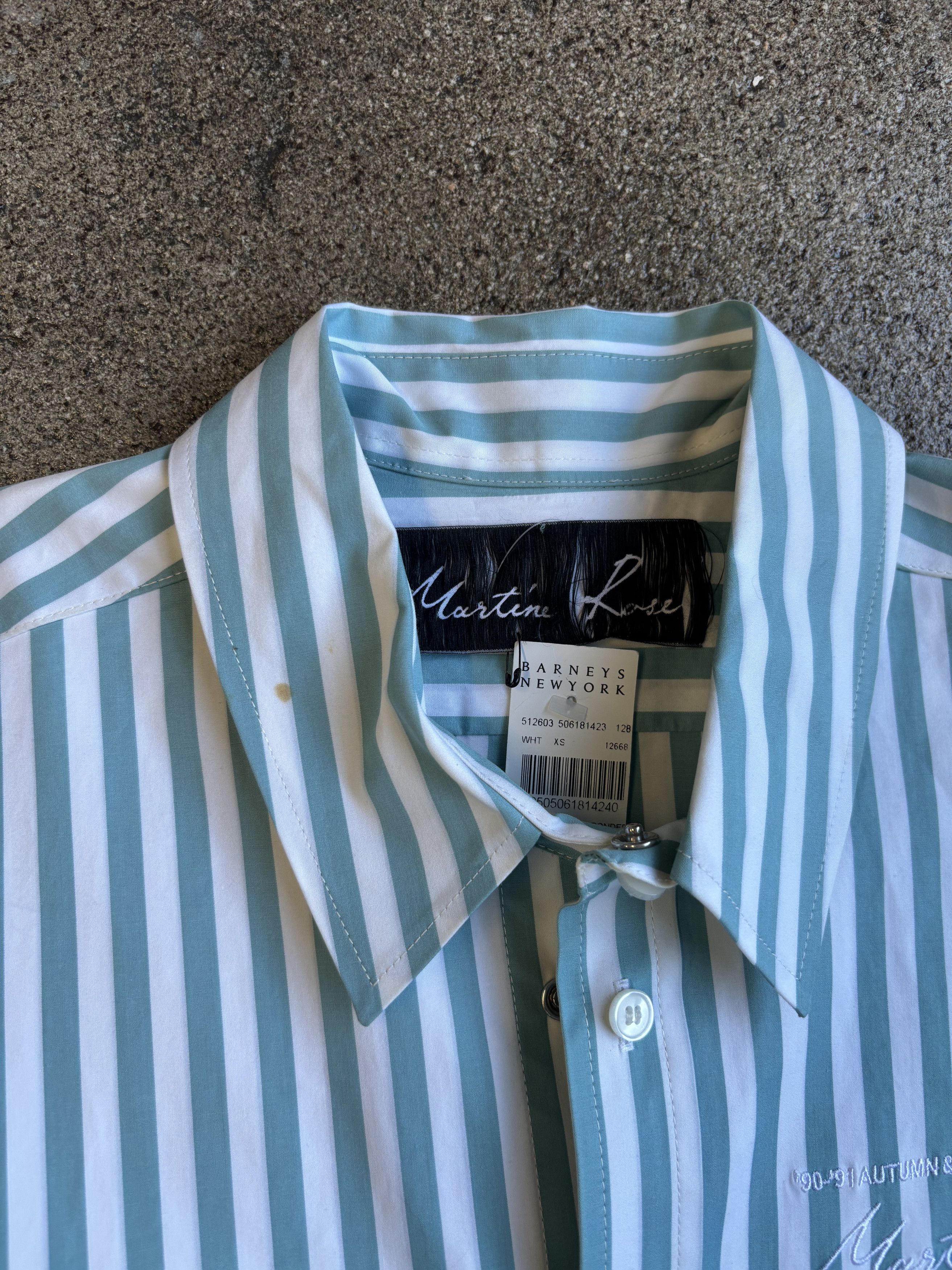 Martine Rose Martine Rose Embroidered Stripe Shirt SS 2020 Size US XL / EU 56 / 4 - 2 Thumbnail