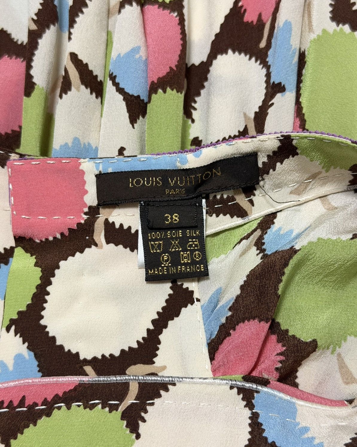 Louis Vuitton LOUIS VUITTON S/S 2005 Apple Beaded Sequin-Trim Midi Skirt Size 27" / US 4 / IT 40 - 8 Thumbnail