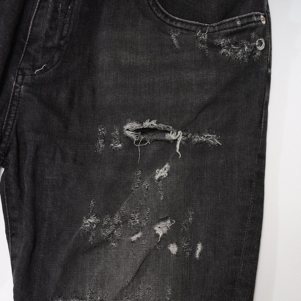 Dolce & Gabbana Dolce Gabbana Slim Grey Denim Jeans Distressed Size US 34 / EU 50 - 7 Thumbnail