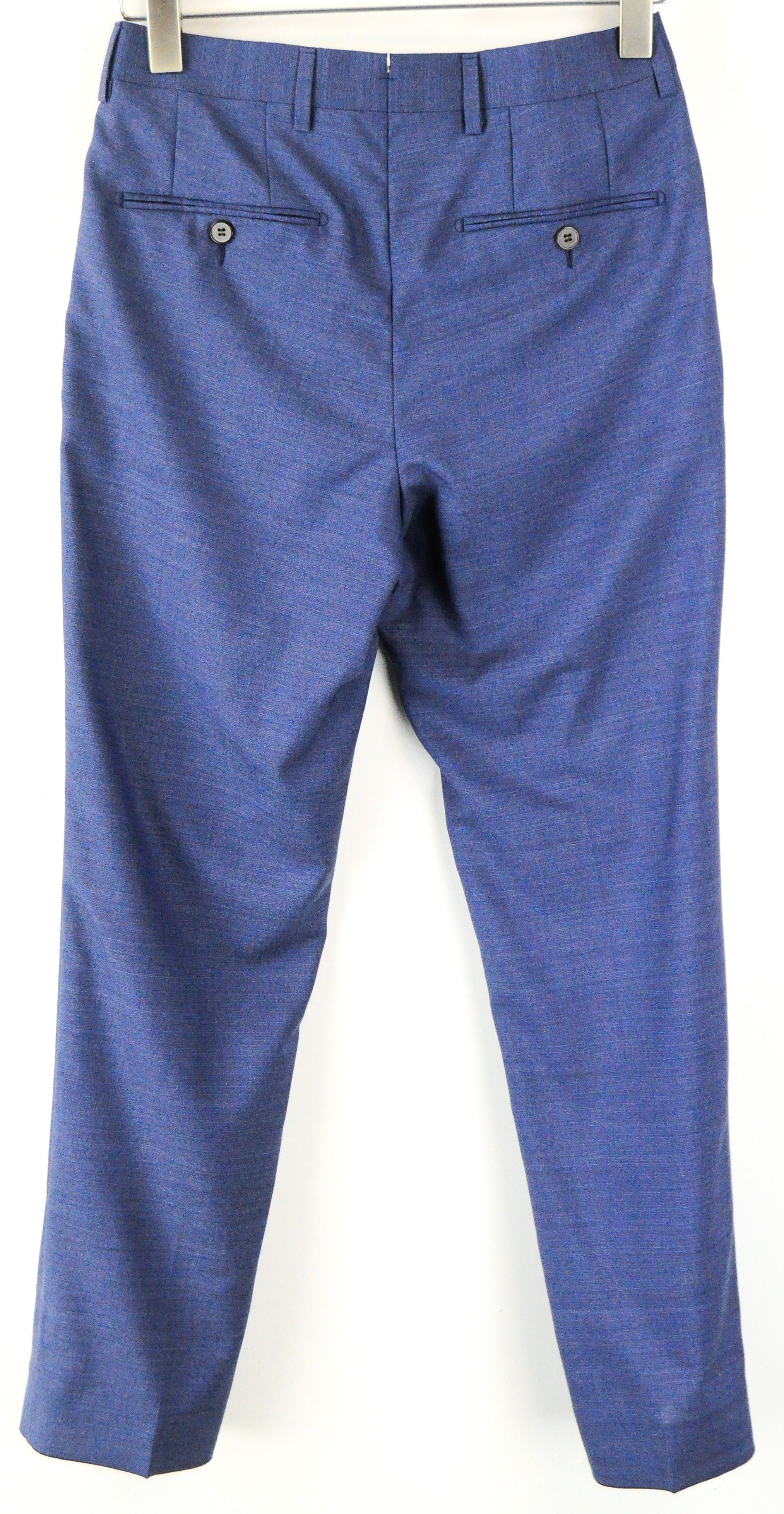 Suitsupply WASHINGTON UK26R Blue Wool Pleated Trousers 60140 Size US 26 / EU 42 - 2 Thumbnail