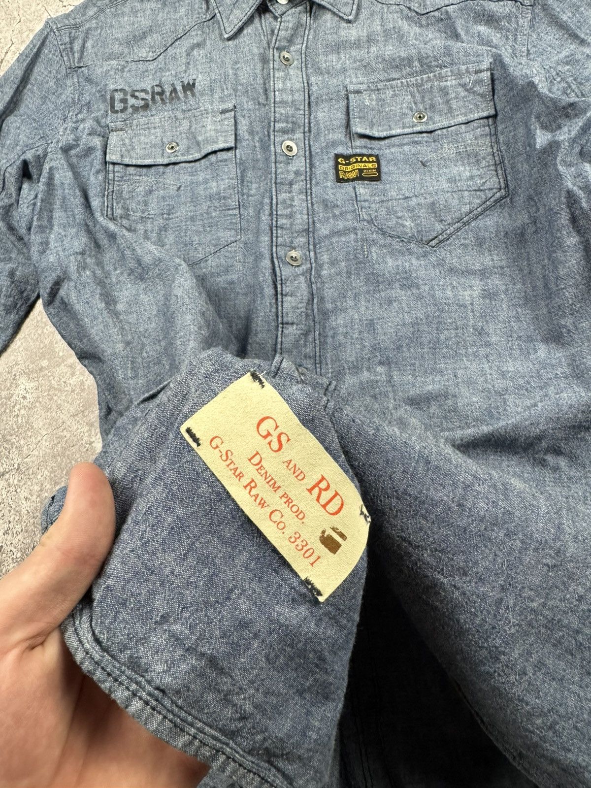 G-Star G STAR RAW DENIM LONG SLEEVE SHIRT Y2K Size US XL / EU 56 / 4 - 8 Thumbnail