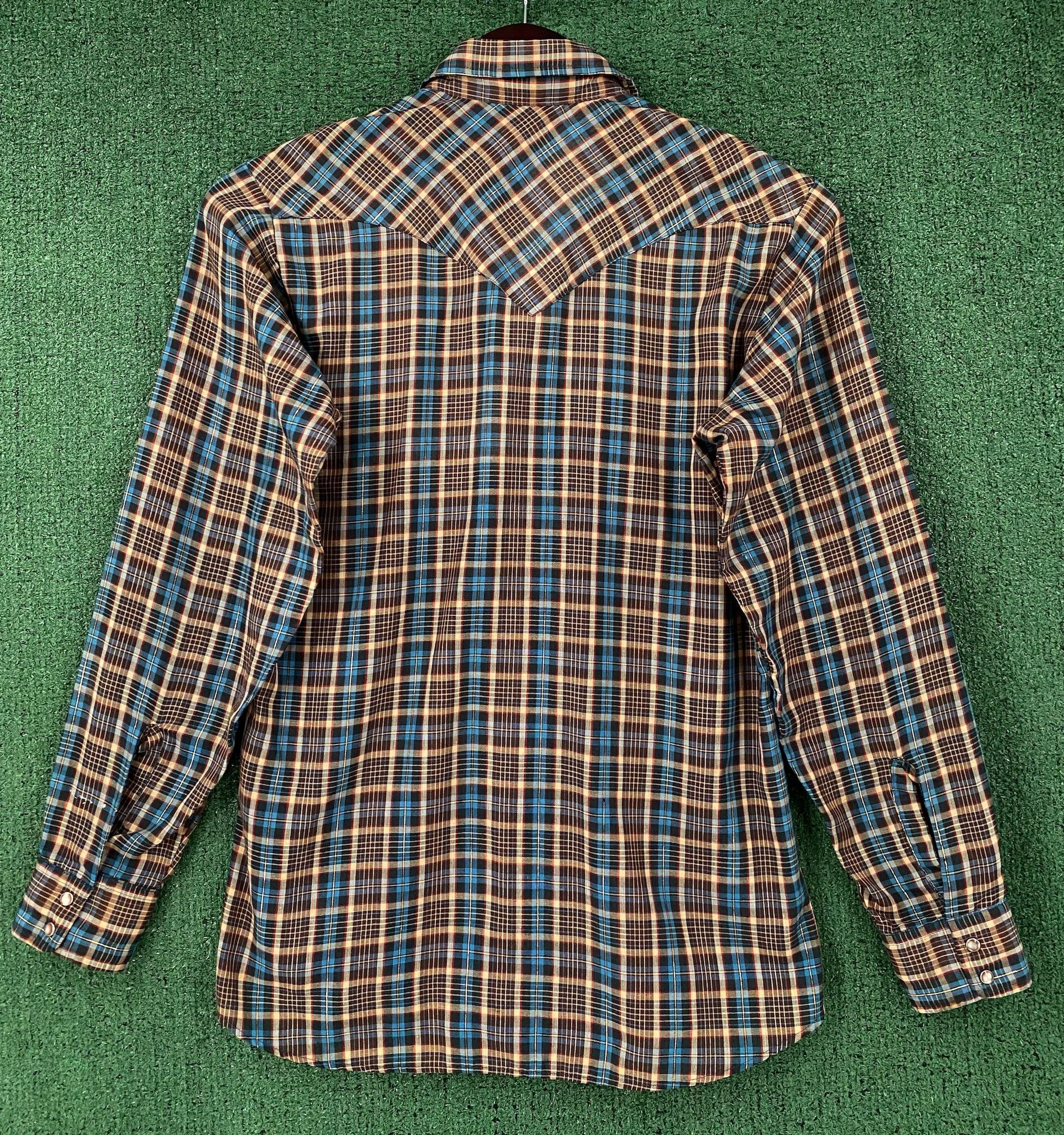 Levi's 70’s Levi’s Western Plaid Brown Teal Pearl Snap Shirt Small Size US S / EU 44-46 / 1 - 6 Thumbnail