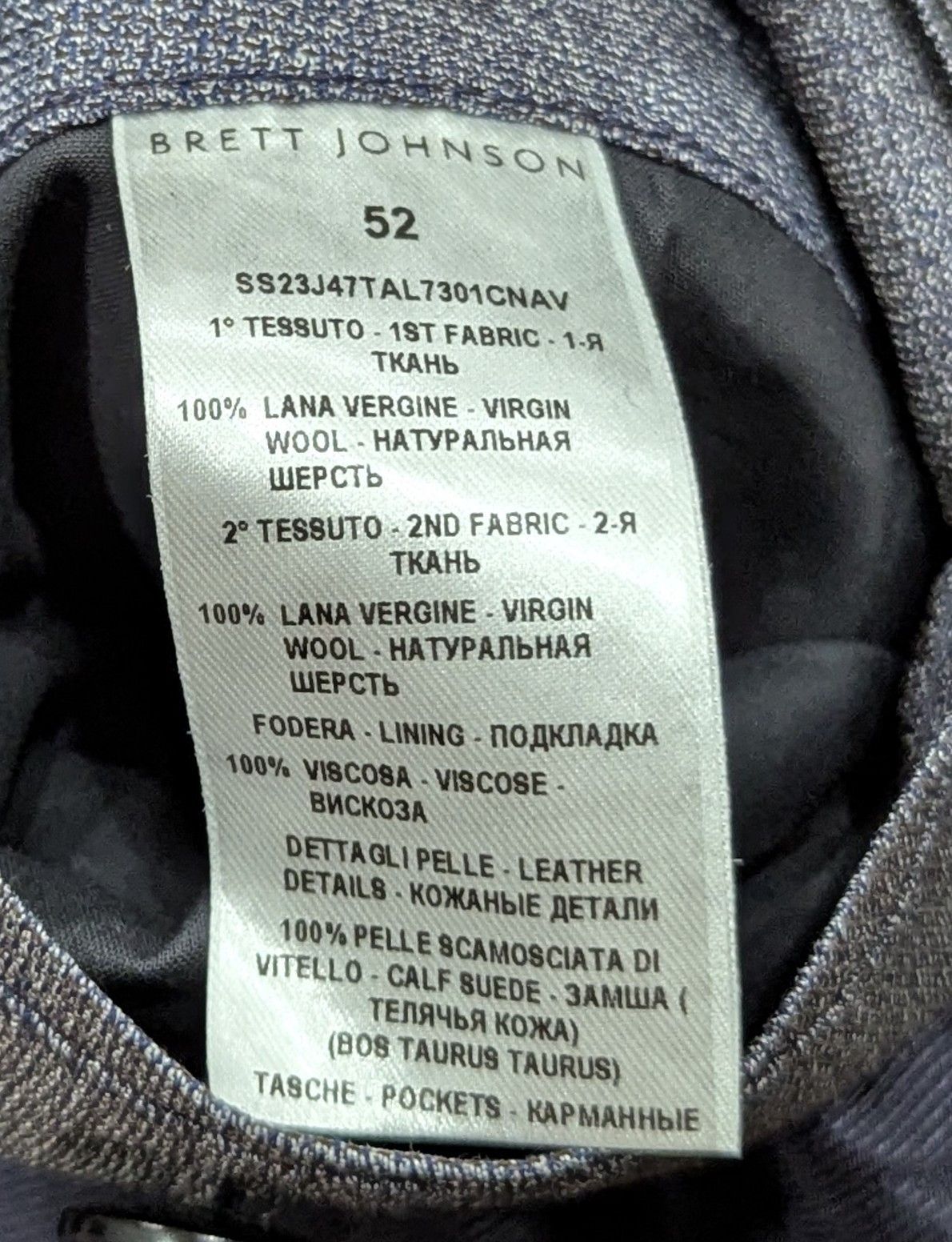 Other Brett Johnson Wool Check Windbreaker Jacket Navy 52 US 42 Size US L / EU 52-54 / 3 - 7 Thumbnail