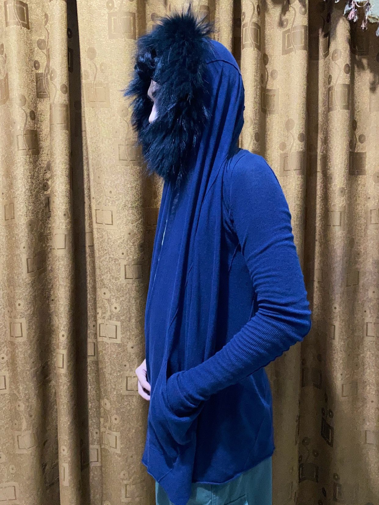 If Six Was Nine Asymmetric Fur Long Cardigan Lgb Yohji Style Size US M / EU 48-50 / 2 - 16 Thumbnail