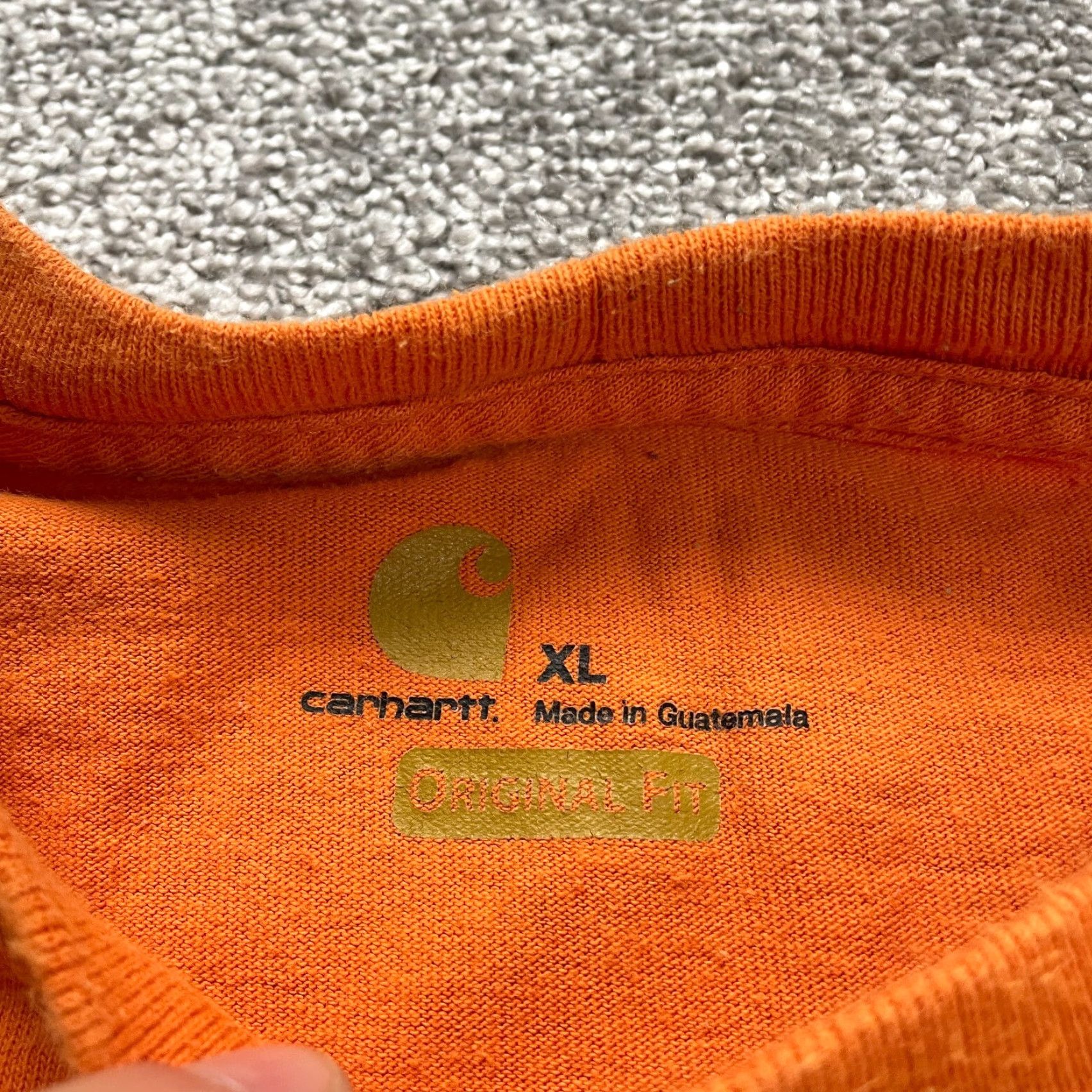 Carhartt VINTAGE Carhartt K87 Original Fit T-Shirt Mens XL Orange Crew Neck Pocket Cotton Size US XL / EU 56 / 4 - 7 Thumbnail