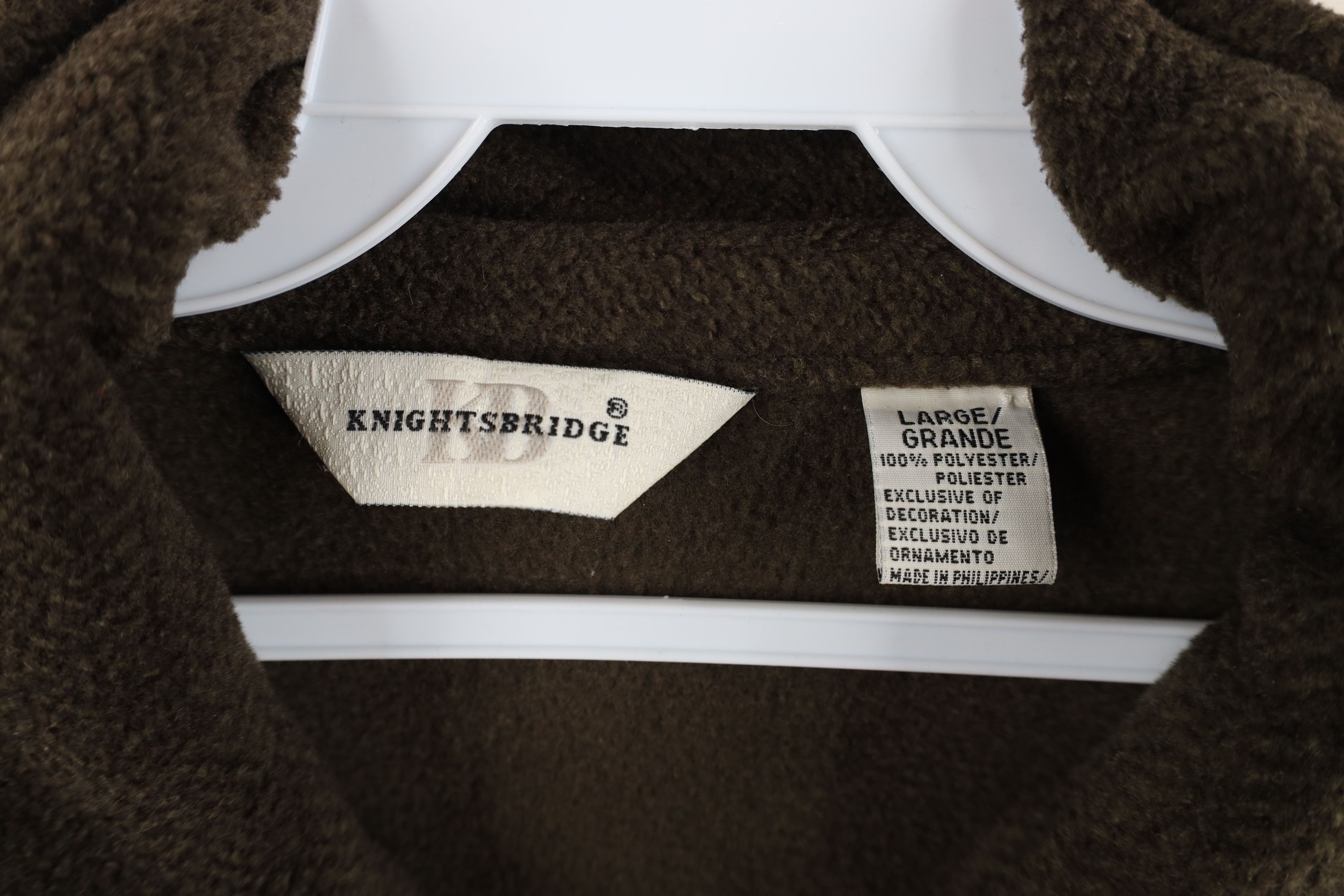 Vintage Vintage 90s Streetwear Herringbone Half Zip Fleece Sweater Size US L / EU 52-54 / 3 - 5 Thumbnail