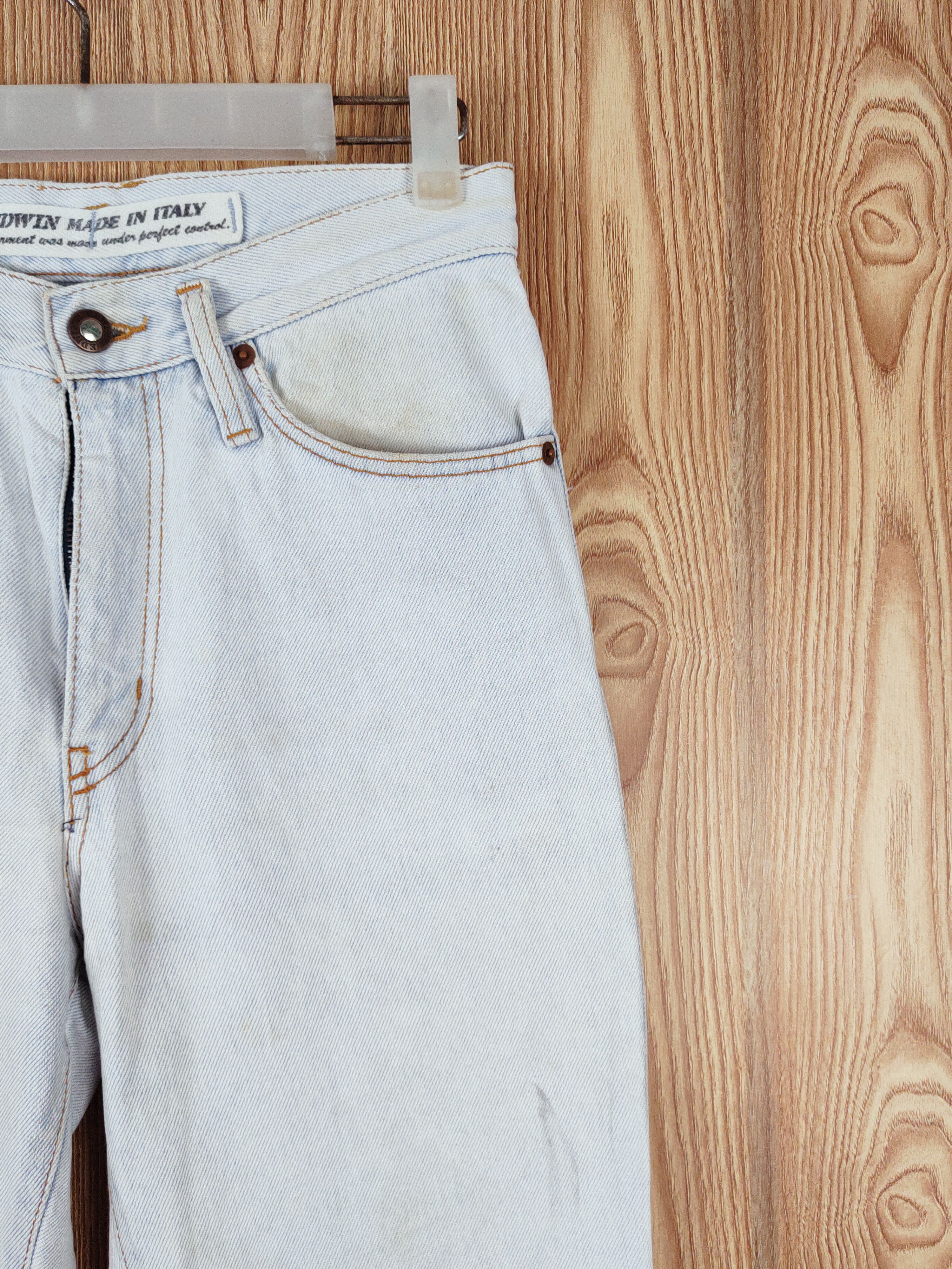 Edwin × Vintage Vintage 💥 Edwin Light Blue Distressed Ripped Jeans Size 28" / US 6 / IT 42 - 6 Thumbnail