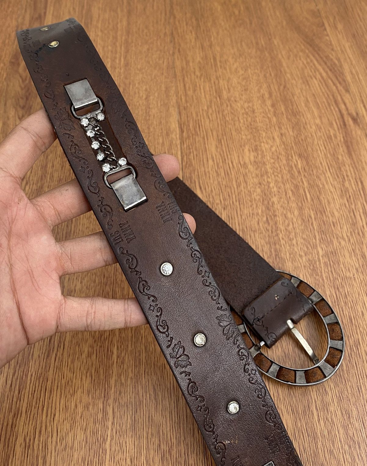 If Six Was Nine × Japanese Brand × KMRii Vintage Anna sui genuine leather belt Size ONE SIZE - 4 Thumbnail