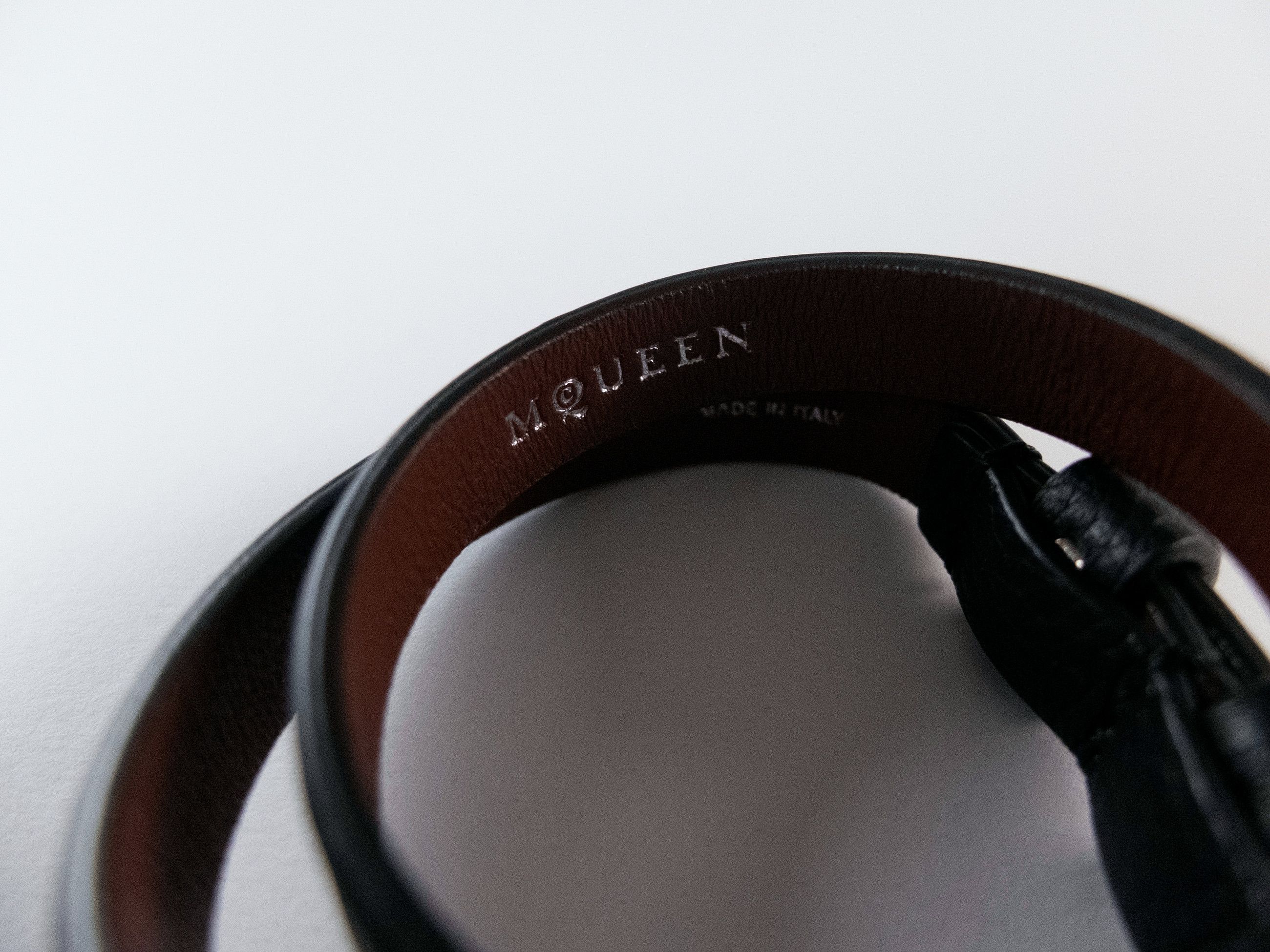 Alexander McQueen ALEXANDER MCQUEEN black T-bar double wrap leather bracelet Size ONE SIZE - 4 Thumbnail