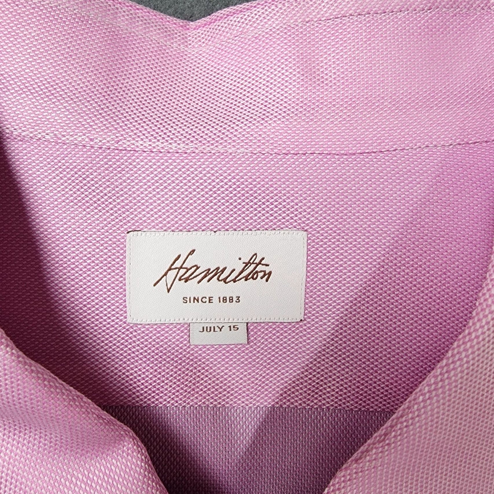 Hamilton Hamilton Shirt CO. Mens XXL Button-Down Long Sleeve Pink 1883 Flip Cuff Vintage: No Mens Size US XXL / EU 58 / 5 - 2 Thumbnail
