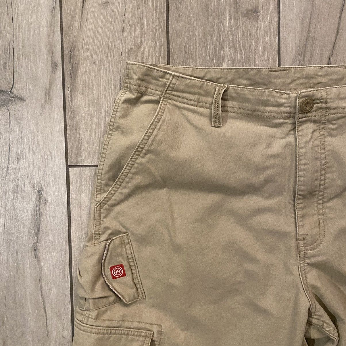 Element × JNCO × Southpole Vintage Y2K Earth Tone Tan Element Baggy Cargo Shorts 38 Size US 38 / EU 54 - 17 Thumbnail