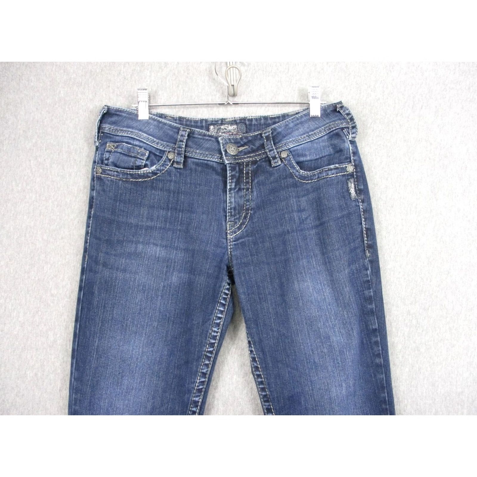 Silver Jeans Co. Silver Jeans Co Suki Surplus Jeans Womens 30x32 Blue Medium Wash Bootcut Relaxed Jeans Women W30 L32 Size 30" / US 8 / IT 44 - 2 Thumbnail