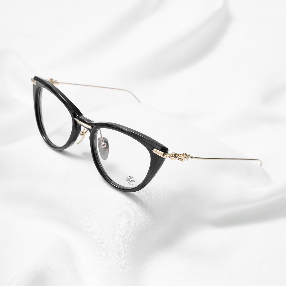 Chrome Hearts CHROME HEARTS NEW LOVER BLACK/GOLD PLATED GLASSES Size ONE SIZE - 1 Thumbnail