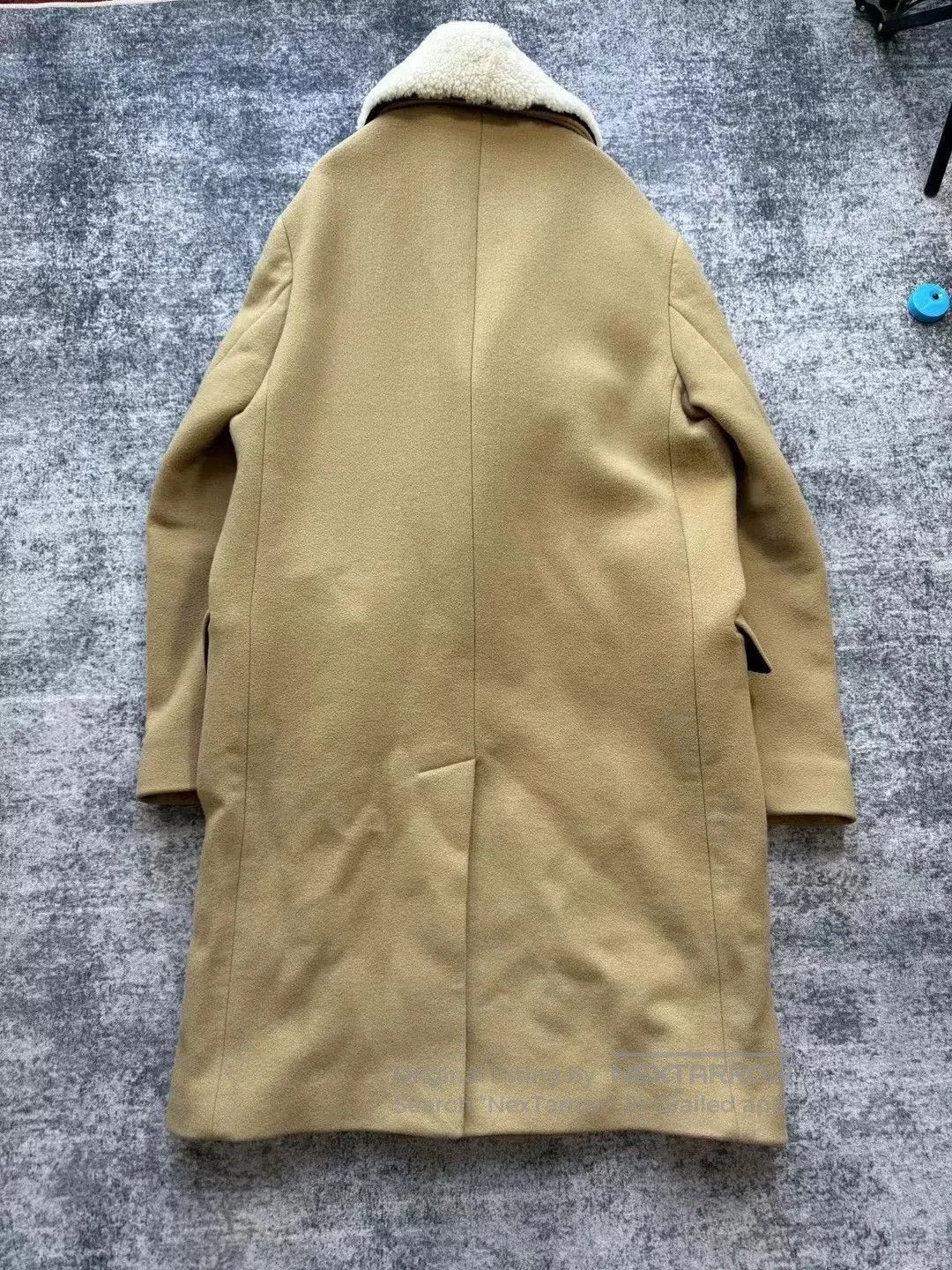 Loewe Loewe Khaki Fur Collar Wool Cashmere Coat. Size US S / EU 44-46 / 1 - 2 Thumbnail