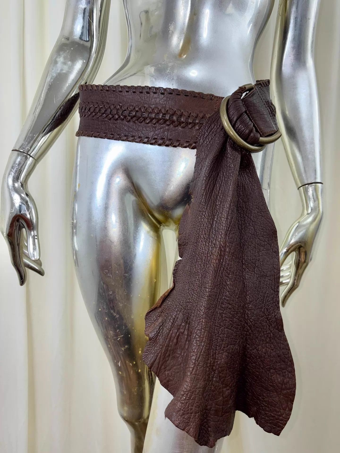 Cobra COBRA Vtg Visual Kei Handmade Leather Weave Waist Belt Size ONE SIZE - 1 Thumbnail