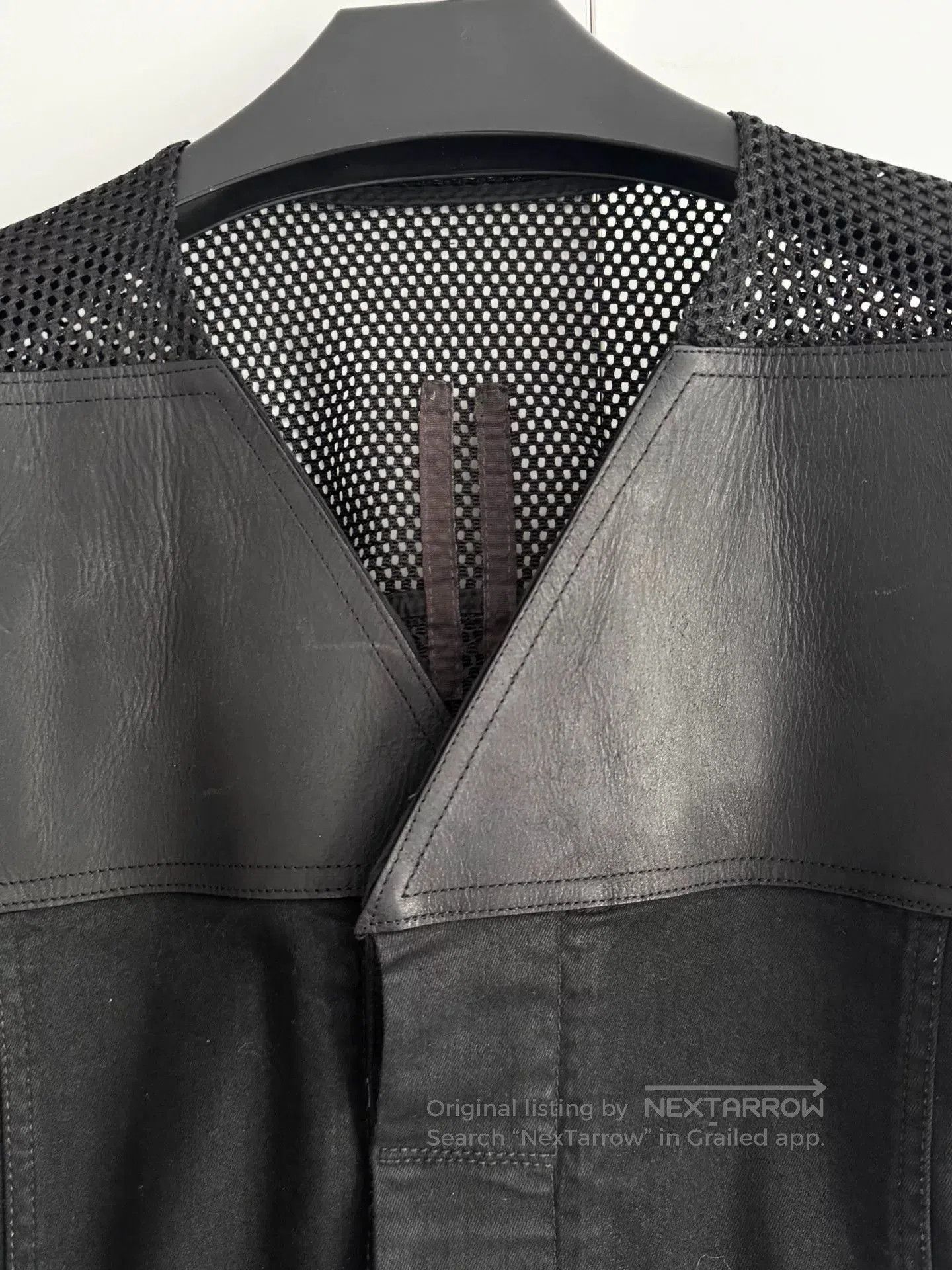 Rick Owens Rick Owens Men's Leather Panel Denim Jacket. Size US S / EU 44-46 / 1 - 5 Thumbnail
