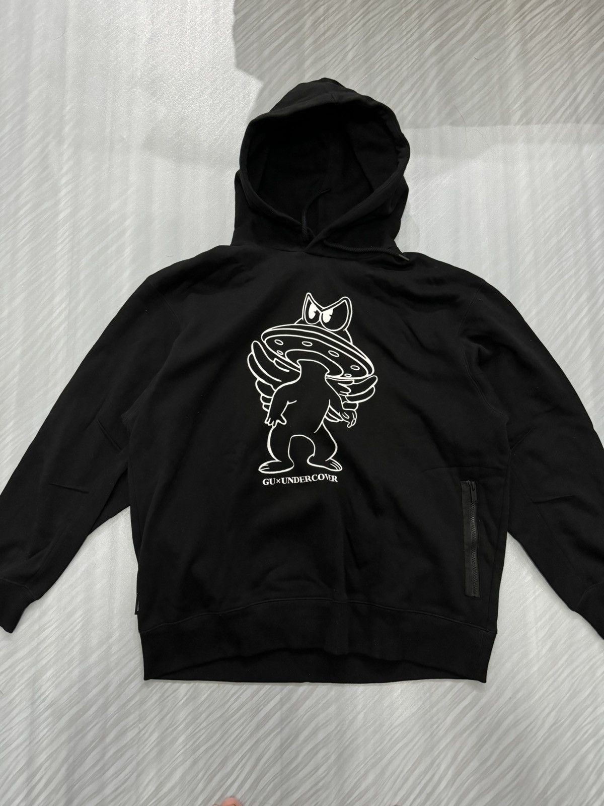 Image of Gu X Undercover Hoodie in Black, Men's (Size XL)