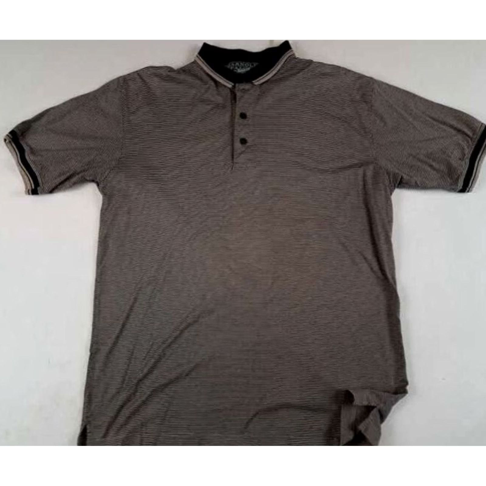Vintage Arnold Palmer Polo Shirt Blue Striped Button-Up Short Sleeve M Men Size US M / EU 48-50 / 2 - 2 Thumbnail