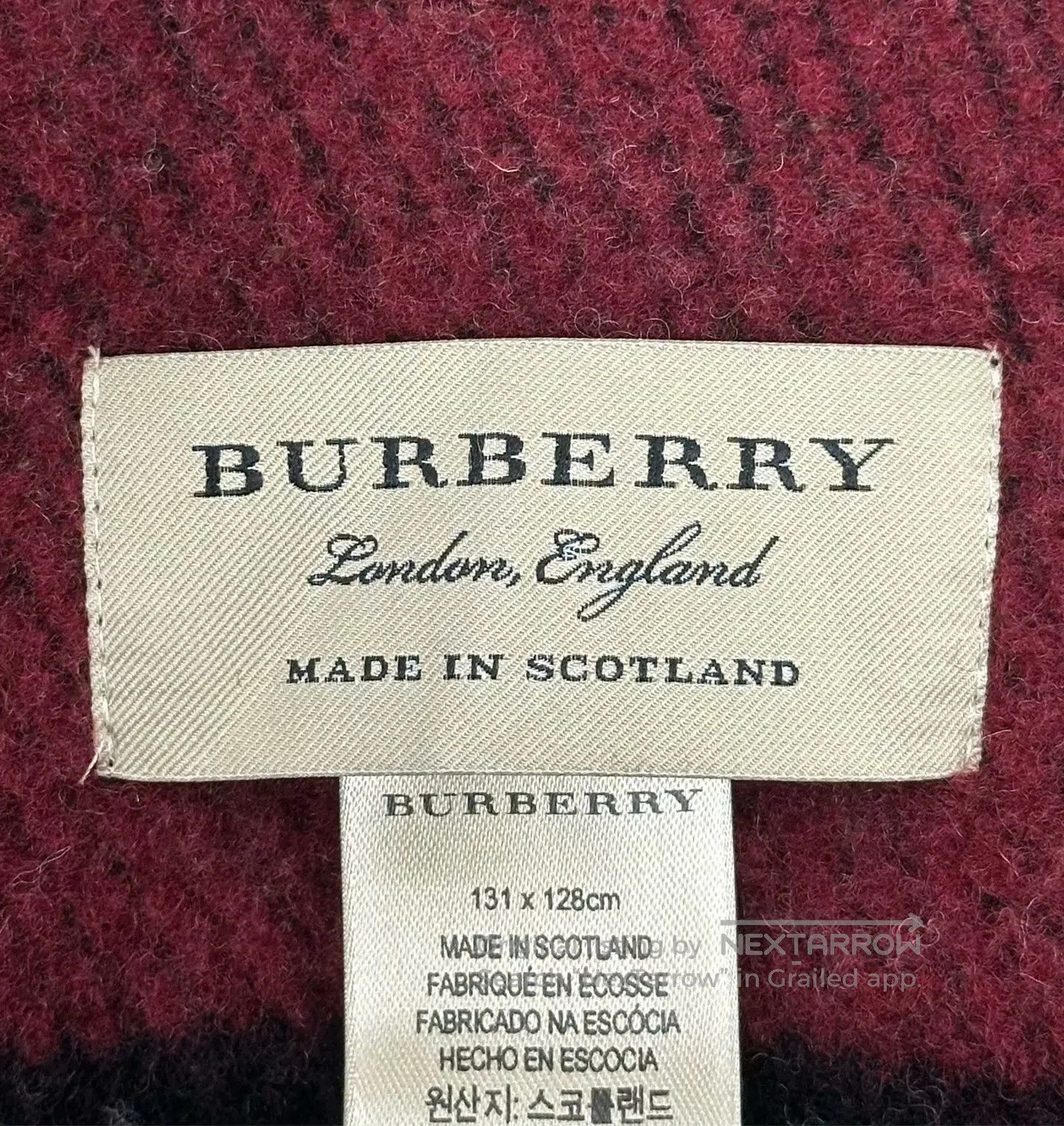 Burberry Burberry size F Double-Sided Plaid Wool Blanket| Size S / US 4 / IT 40 - 3 Thumbnail