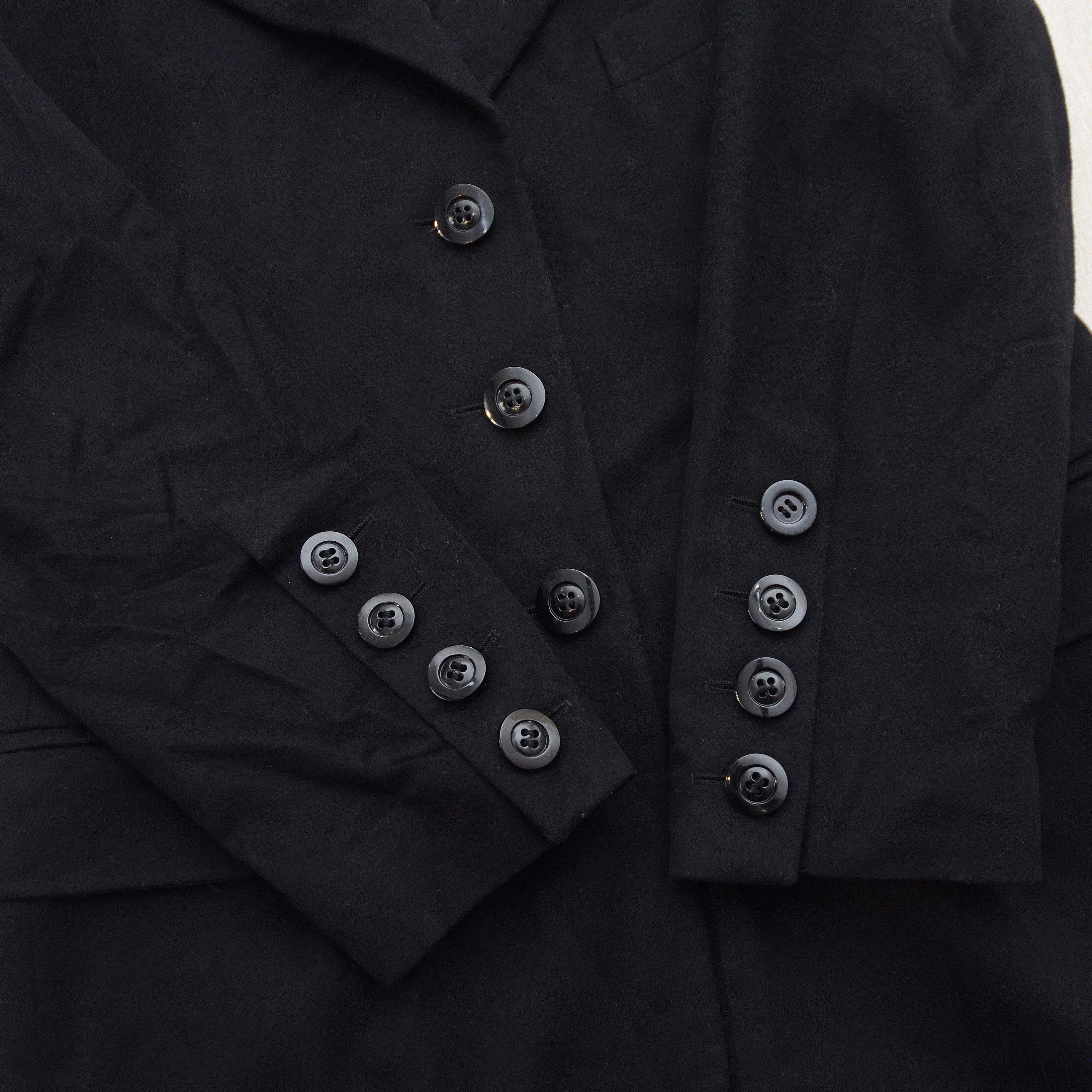 Escada Escada by Margaretha Ley Black Wool & Cashmere Overcoat Size L / US 10 / IT 46 - 5 Thumbnail