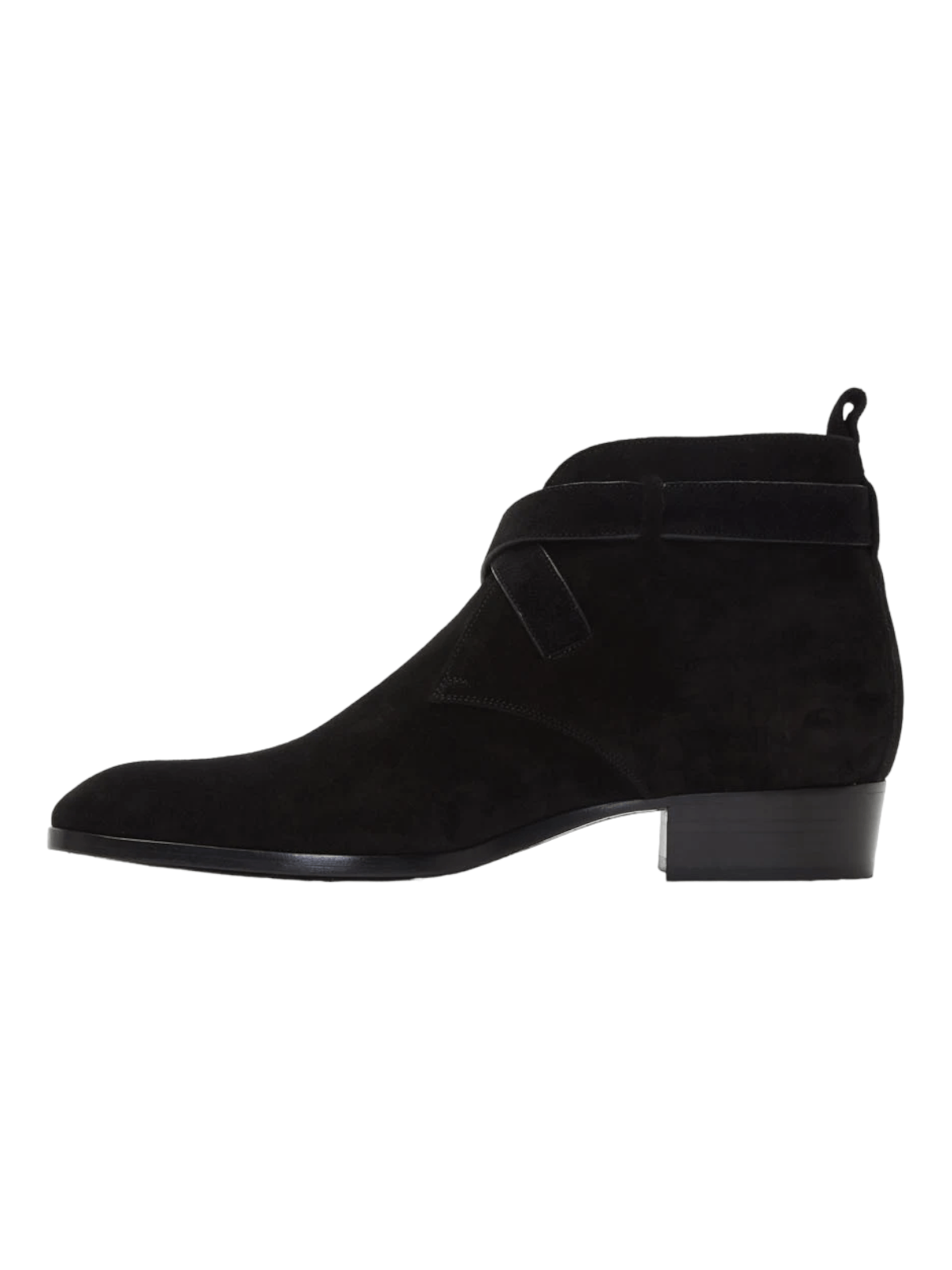 Saint Laurent Paris Saint Laurent Black Suede Wyatt Crossed Buckles Boots Size US 7.5 / EU 40-41 - 3 Thumbnail