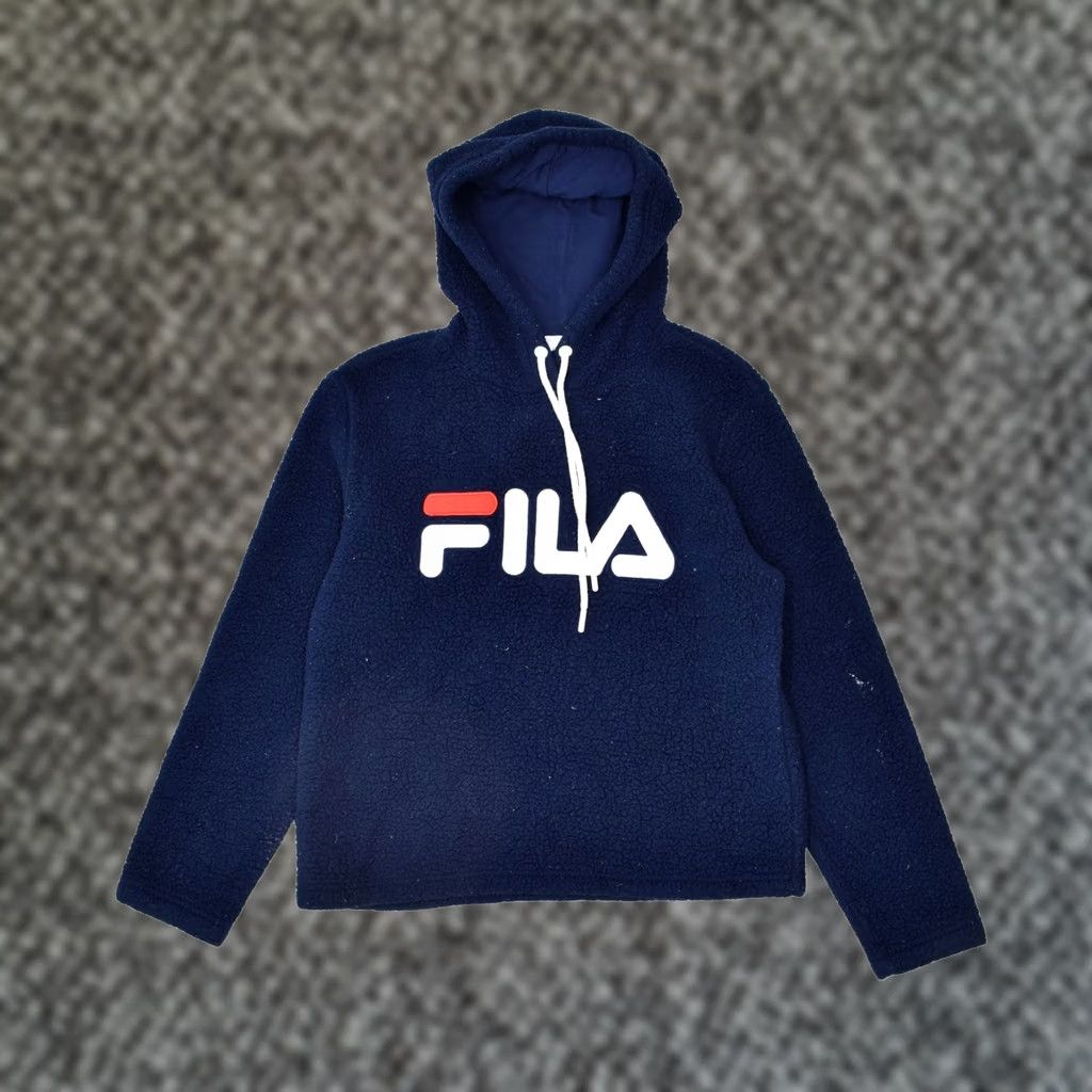 Fila FILA Womens Hoodie IT 40 Small Navy Blue Fleece Polyester SE19 Size S / US 4 / IT 40 - 1 Thumbnail