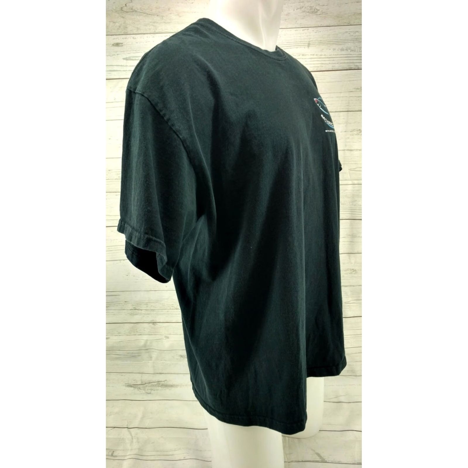 Gildan Mens Shirt XL Backstabber Lures Black Gildan Regular Cotton T-Shirt Mens Size US XL / EU 56 / 4 - 5 Thumbnail