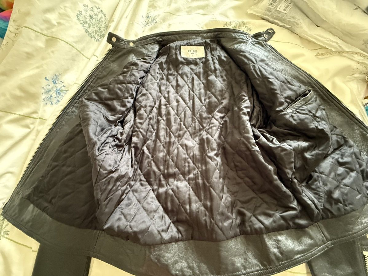 Celine $5.7k FW24 Celine Cafe Racer blouson leather jacket Hedi 52 Size US L / EU 52-54 / 3 - 25 Thumbnail
