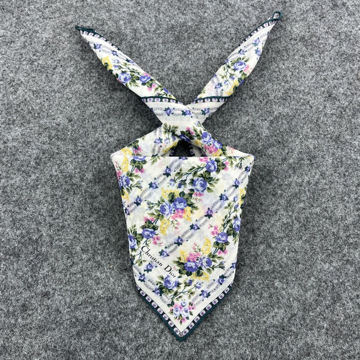 Vintage Christian Dior Handkerchief / Bandana / Neckerchief B710 Size ONE SIZE - 3 Thumbnail