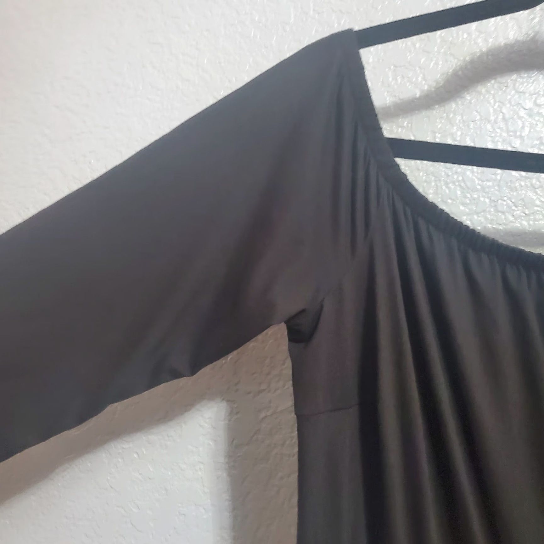 Black Halo VINTAGE AJ My Amelia James Midi Dress Women XL Black Half Sleeve Pockets Flowy Balletcore Size XL / US 12-14 / IT 48-50 - 6 Thumbnail