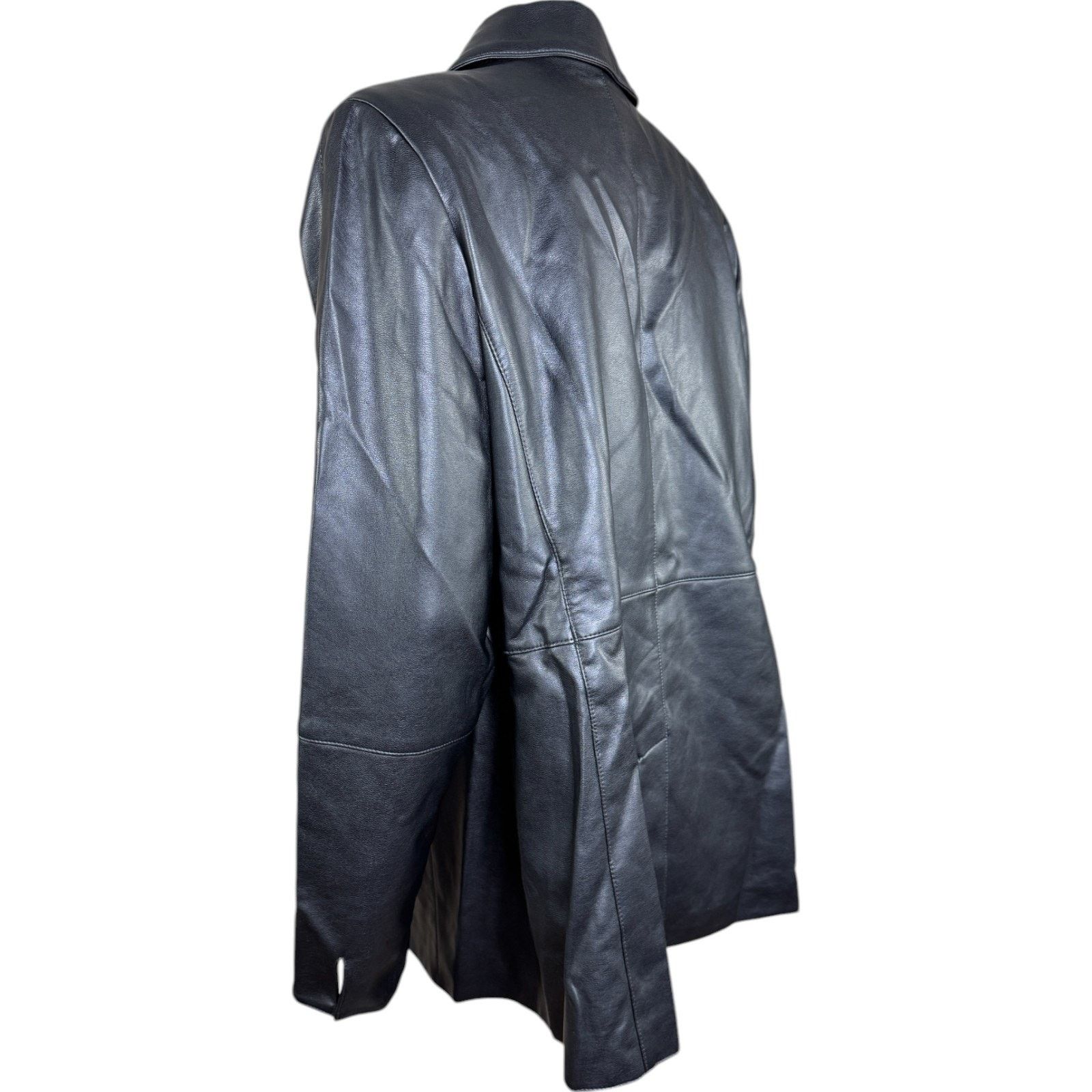 Other Dennis Basso Luxe Faux Leather Jacket Black Large Petite Size S / US 4 / IT 40 - 4 Thumbnail
