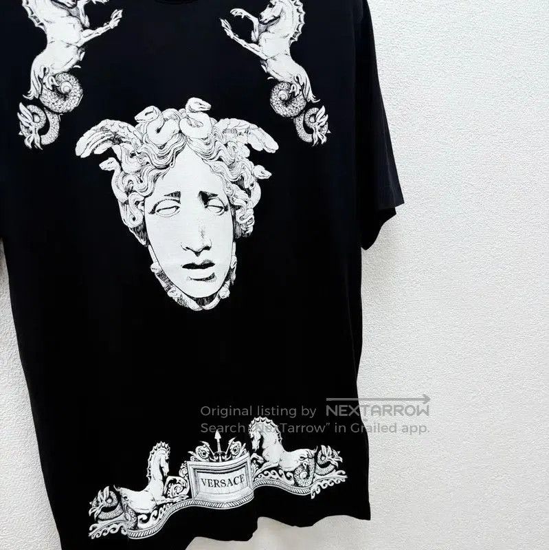 Versace Versace Black Printed Cotton T-Shirt . Size US M / EU 48-50 / 2 - 4 Thumbnail