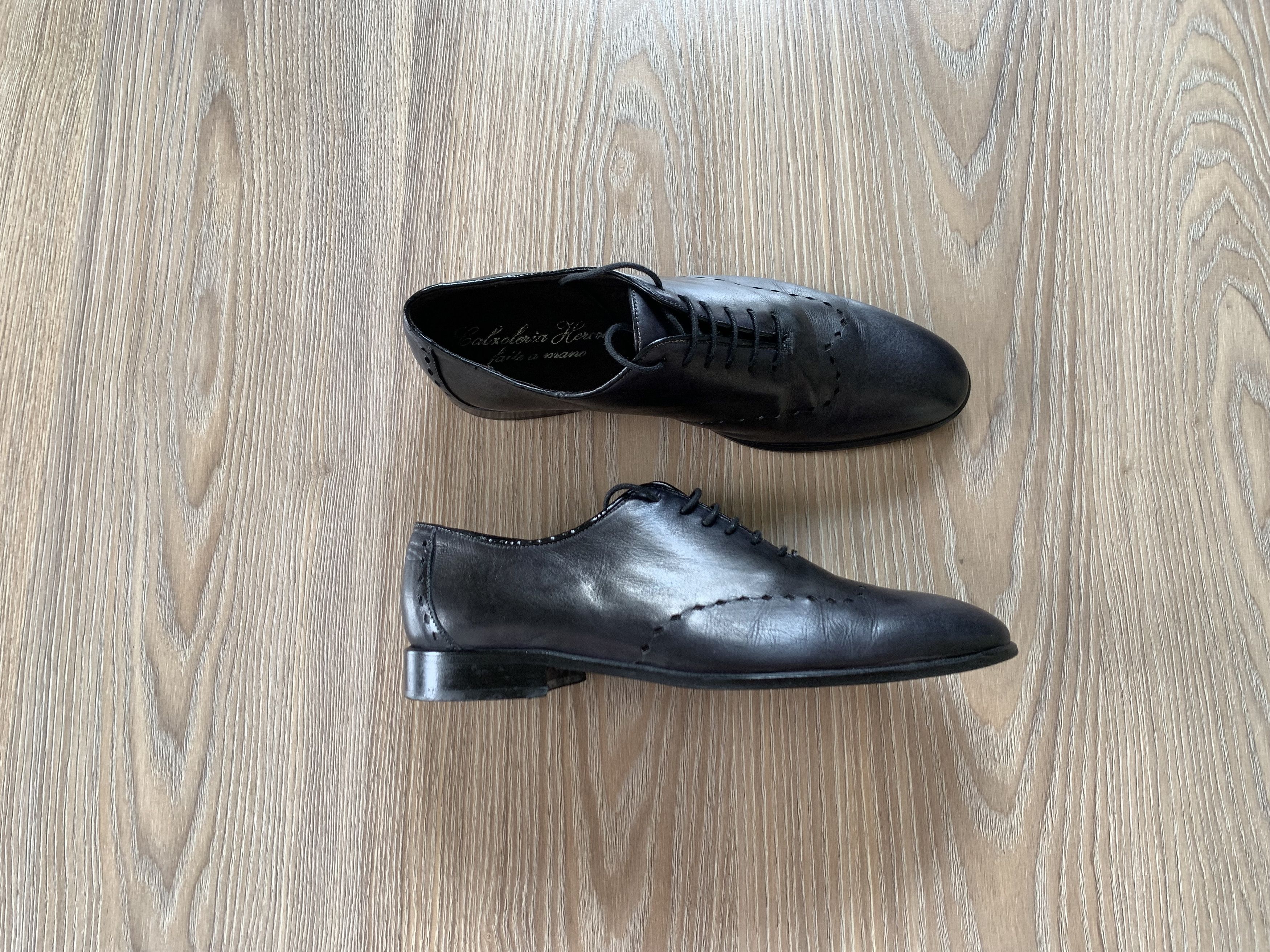 Santoni Fatte A Mano Italian Leather Oxford Shoes Size US 7.5 / EU 40-41 - 1 Thumbnail