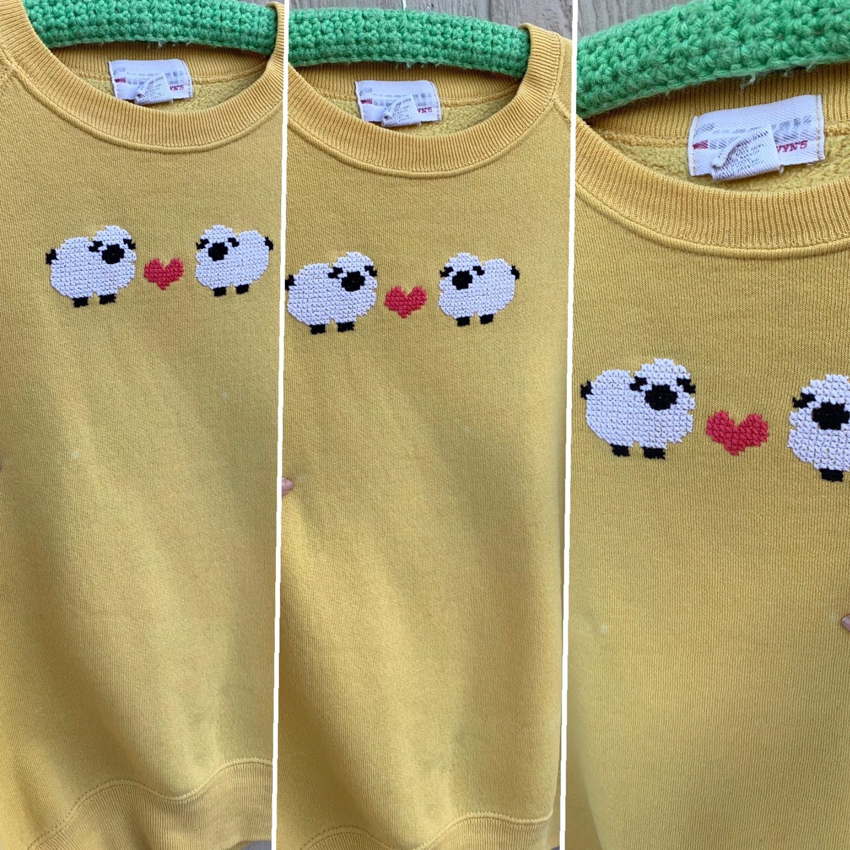 Vintage VINTAGE Cheetah Sweatshirt Raglan Crew Neck Long Sleeve Embroidered Sheep Heart 80s 90s Unisex Adults M Size M / US 6-8 / IT 42-44 - 6 Thumbnail