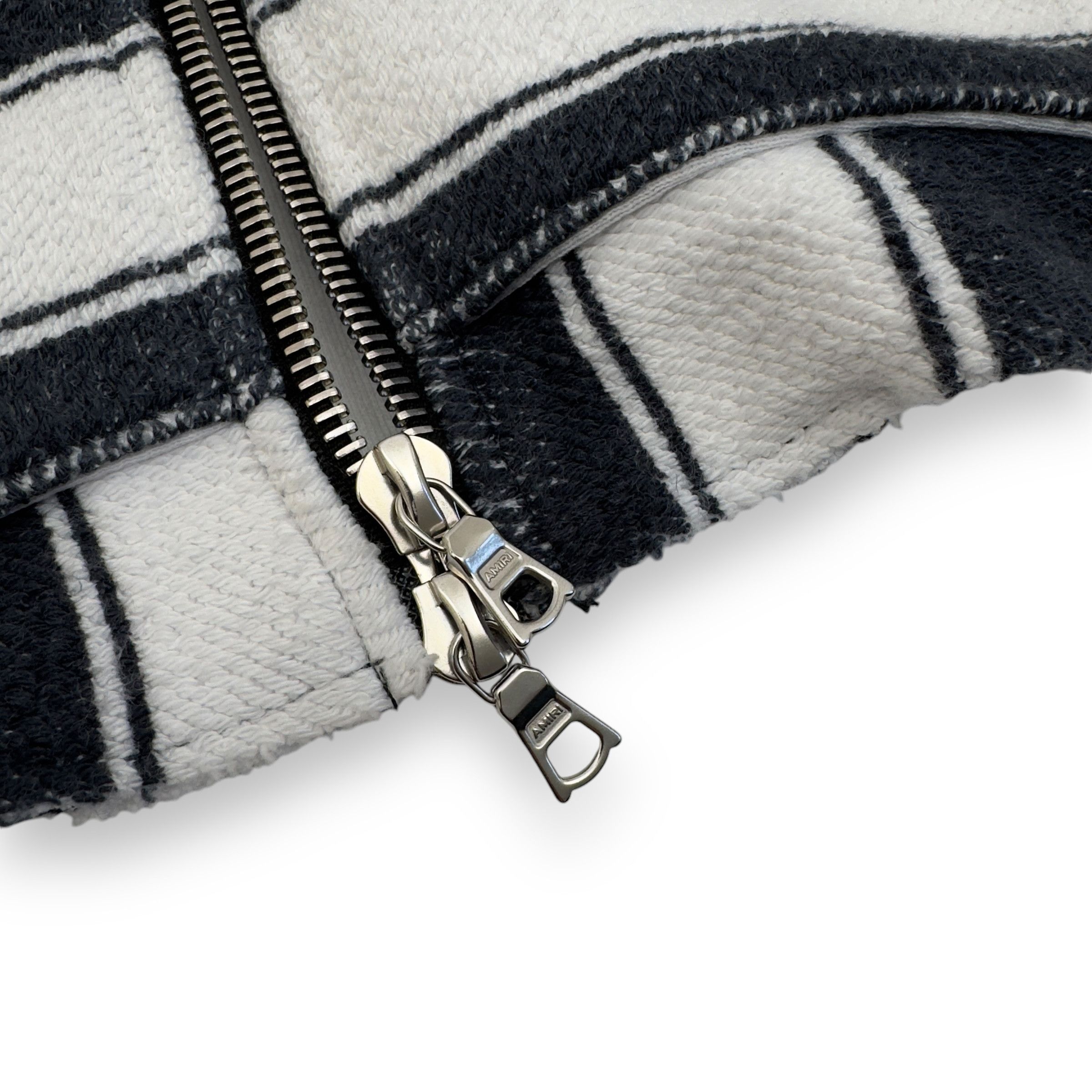 Amiri AMIRI BAJA STRIPED ZIP-UP HOODIE BLUE / WHITE L Size US L / EU 52-54 / 3 - 12 Thumbnail