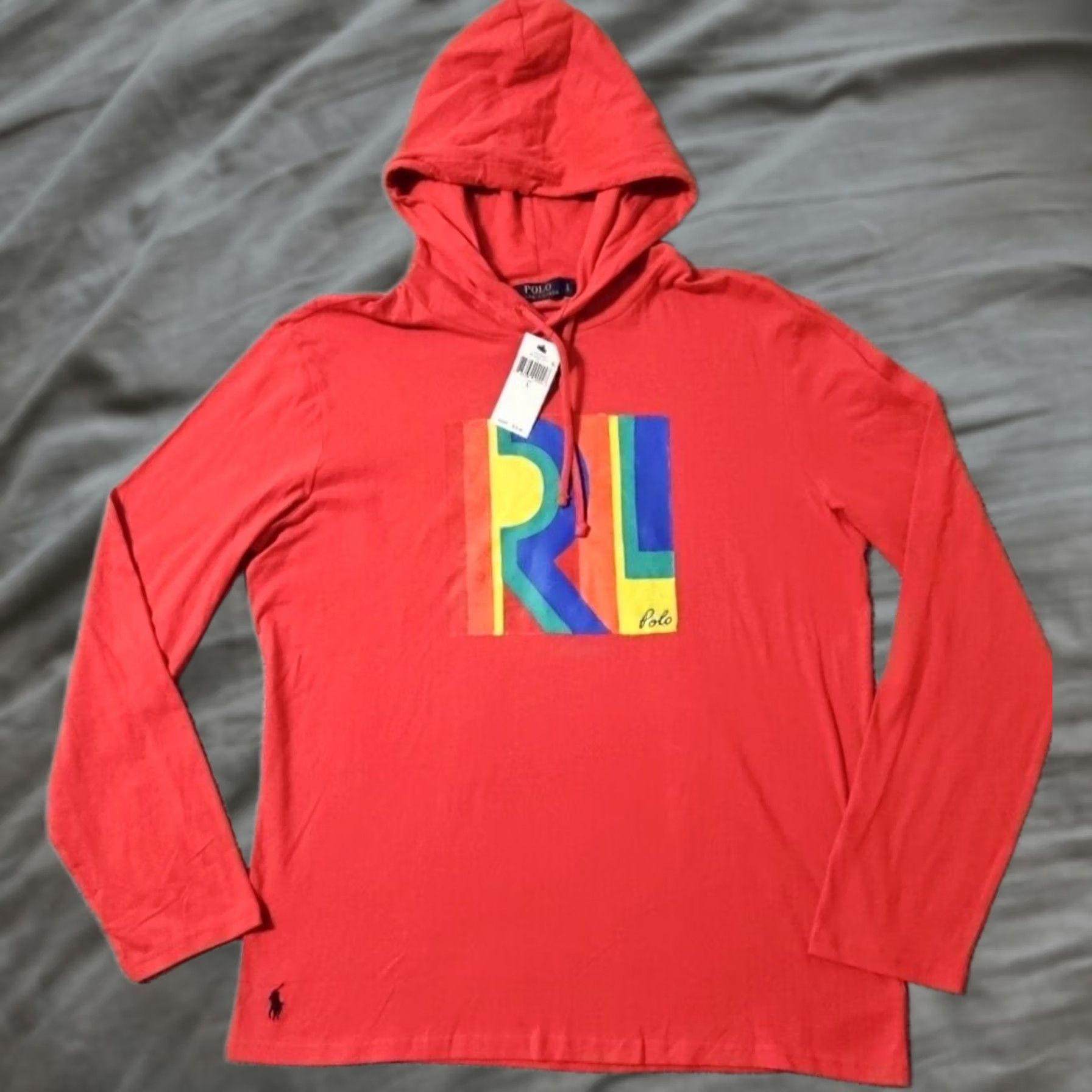 Polo Ralph Lauren Polo Ralph Lauren Hoodie Mens L Red Pony Rainbow Logo Graphic Lightweight Men Size NWT Size US L / EU 52-54 / 3 - 1 Thumbnail