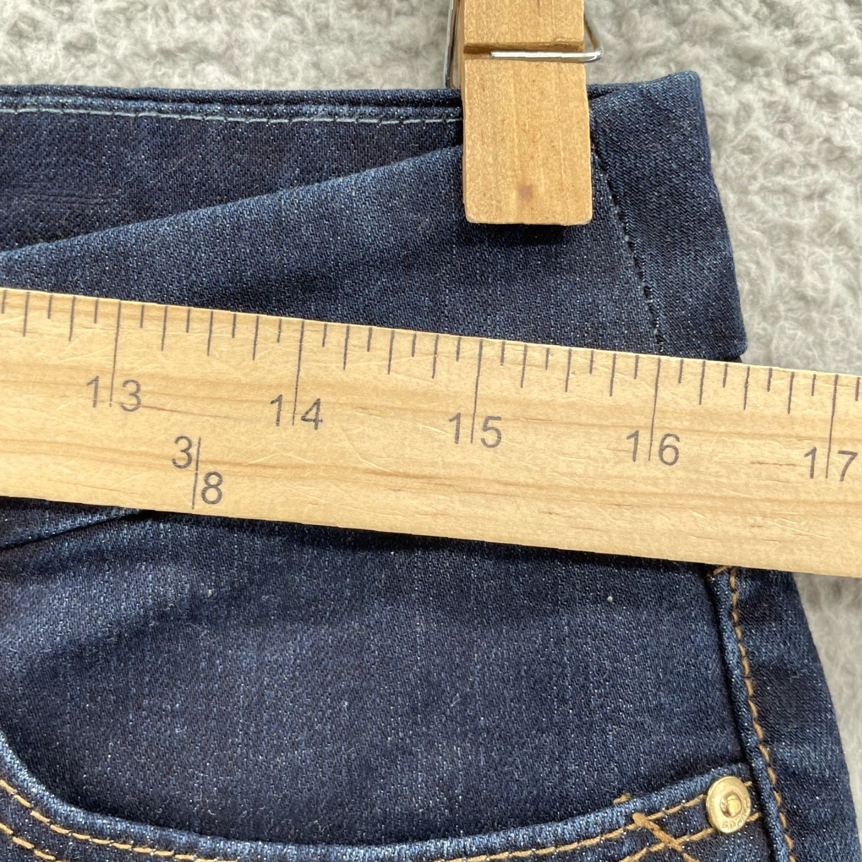 Vintage Chicos Jeans Girlfriend Womens 33x30 Dark Slimming Academia Preppy Classic 90's Size 24" / US 00 / IT 34 - 2 Thumbnail