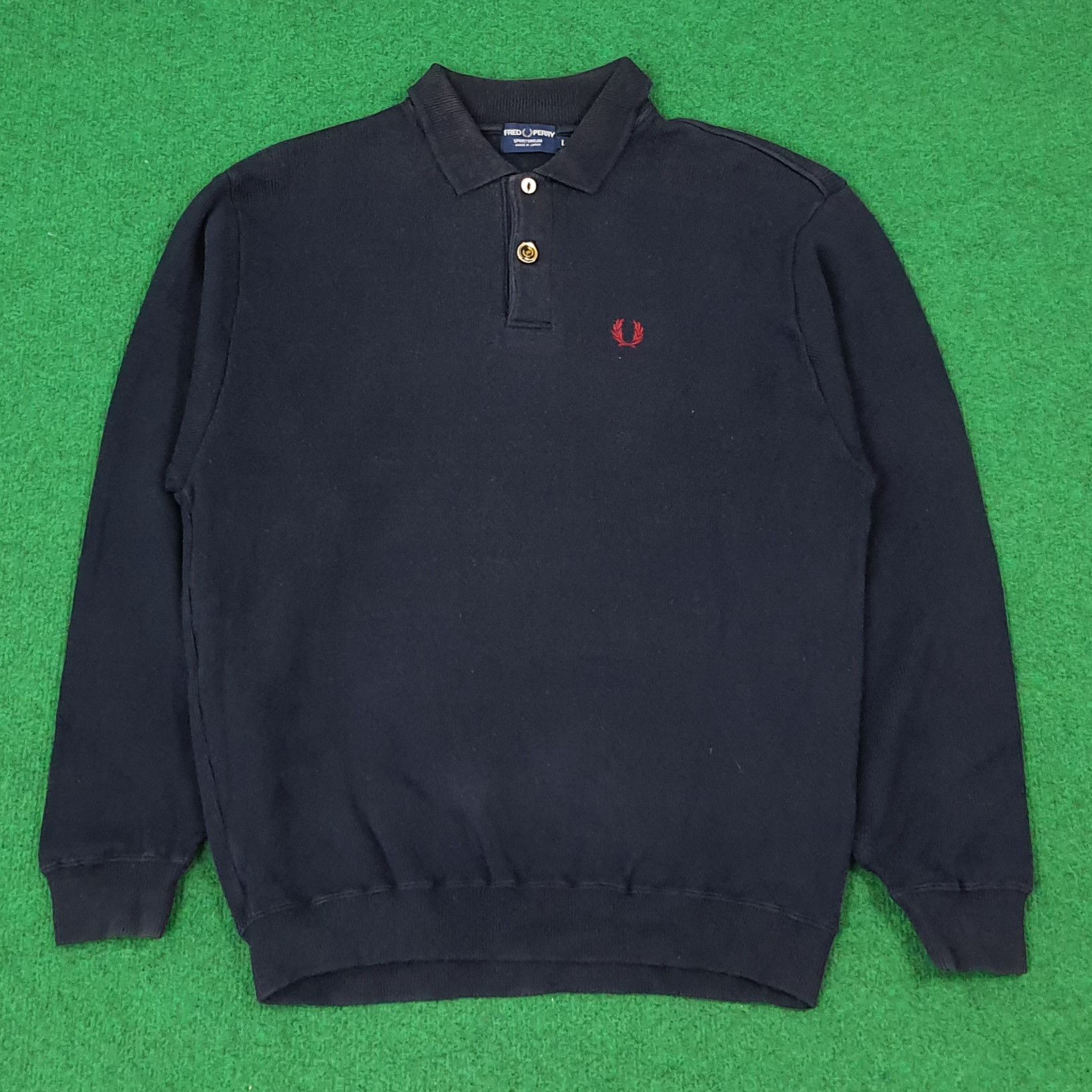 Fred Perry Vintage Fred Perry Sweatshirt Polo Made in Japan C278N23 Size US M / EU 48-50 / 2 - 1 Thumbnail