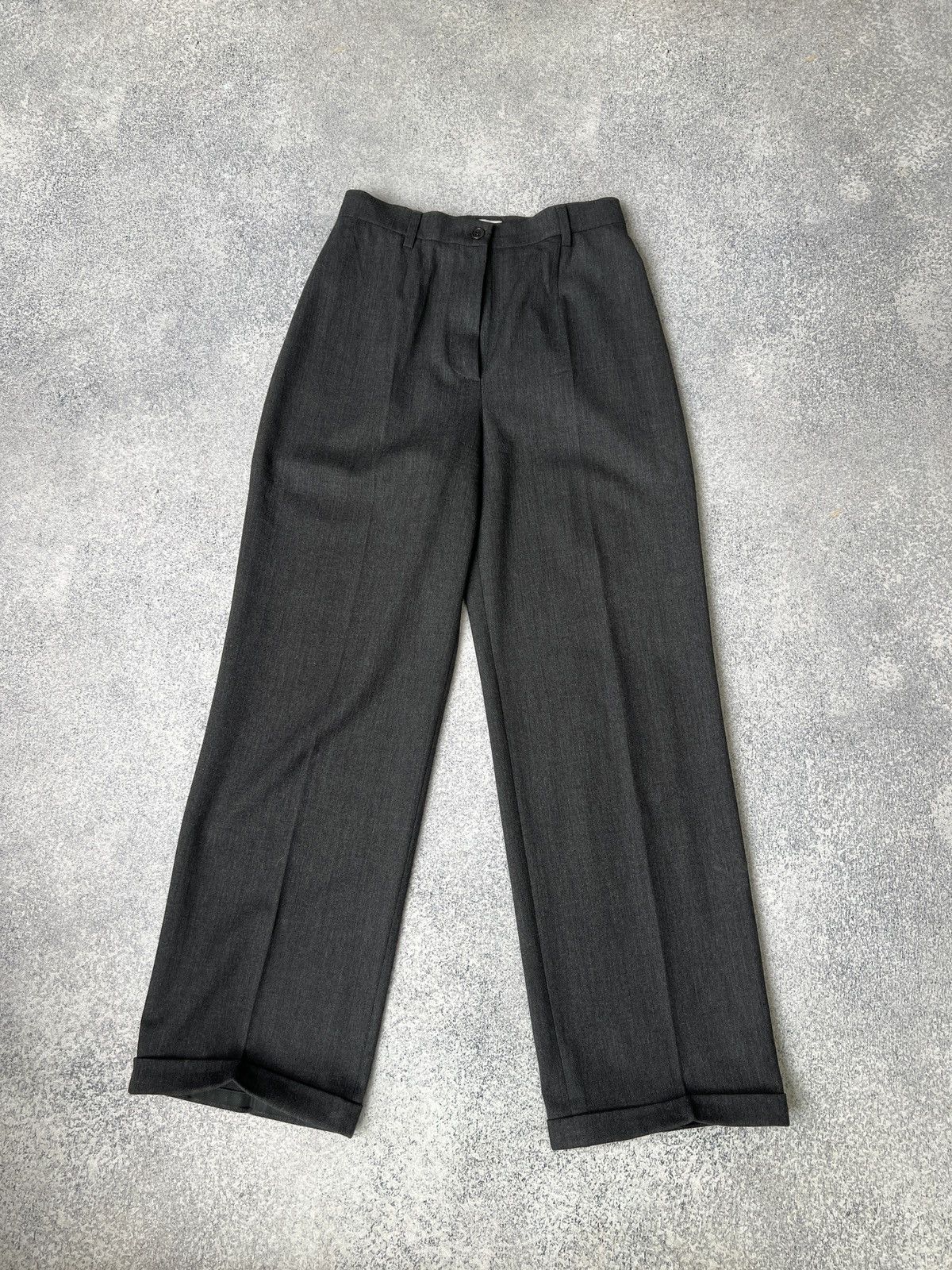 Designer × Max Mara × Vintage Vintage Max Mara Women’s Grey Pants Size 26" / US 2 / IT 38 - 1 Thumbnail
