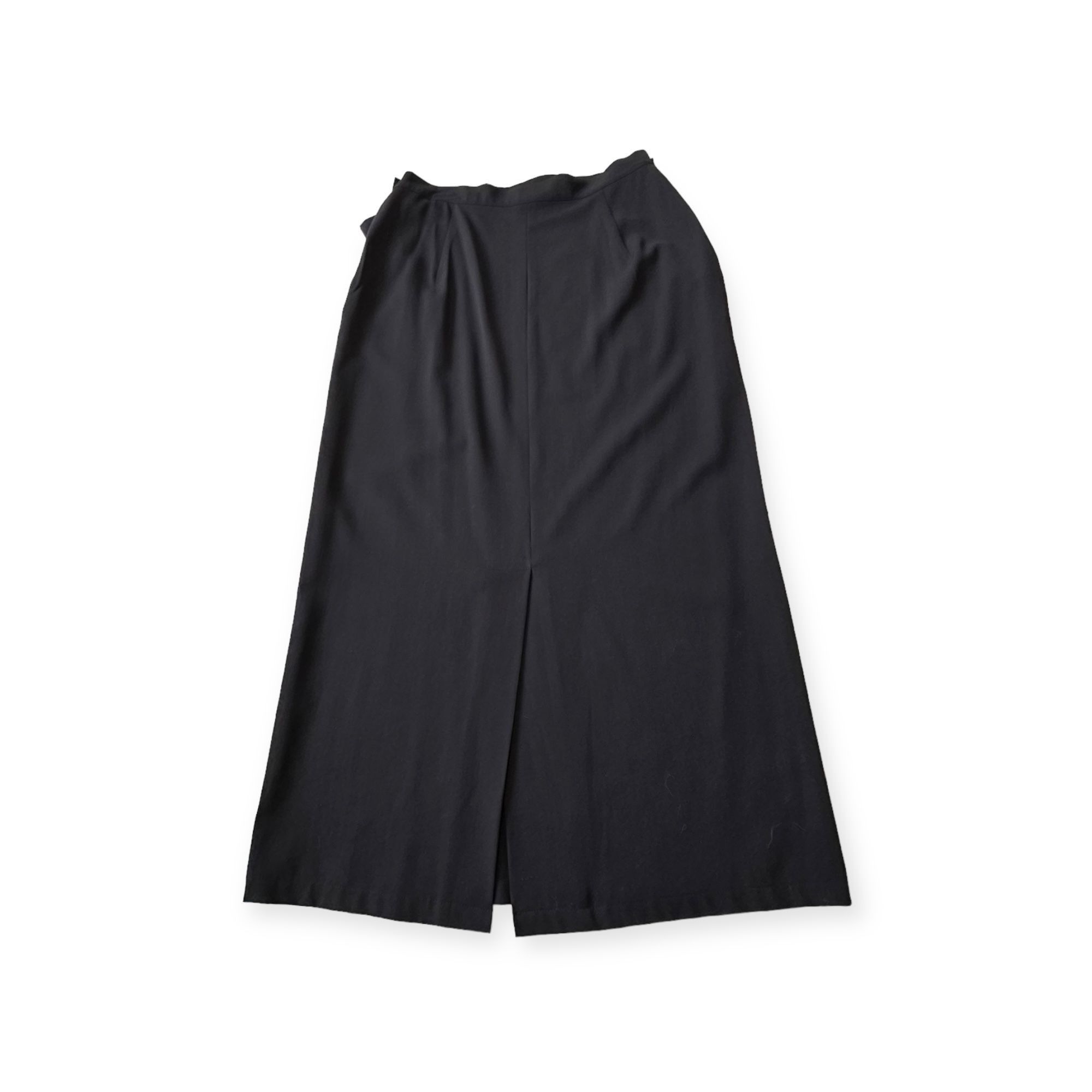 Y's Vintage 90s, Y’s Yohji Yamamoto Dark Navy wool midi skirt, S Size 28" / US 6 / IT 42 - 6 Thumbnail