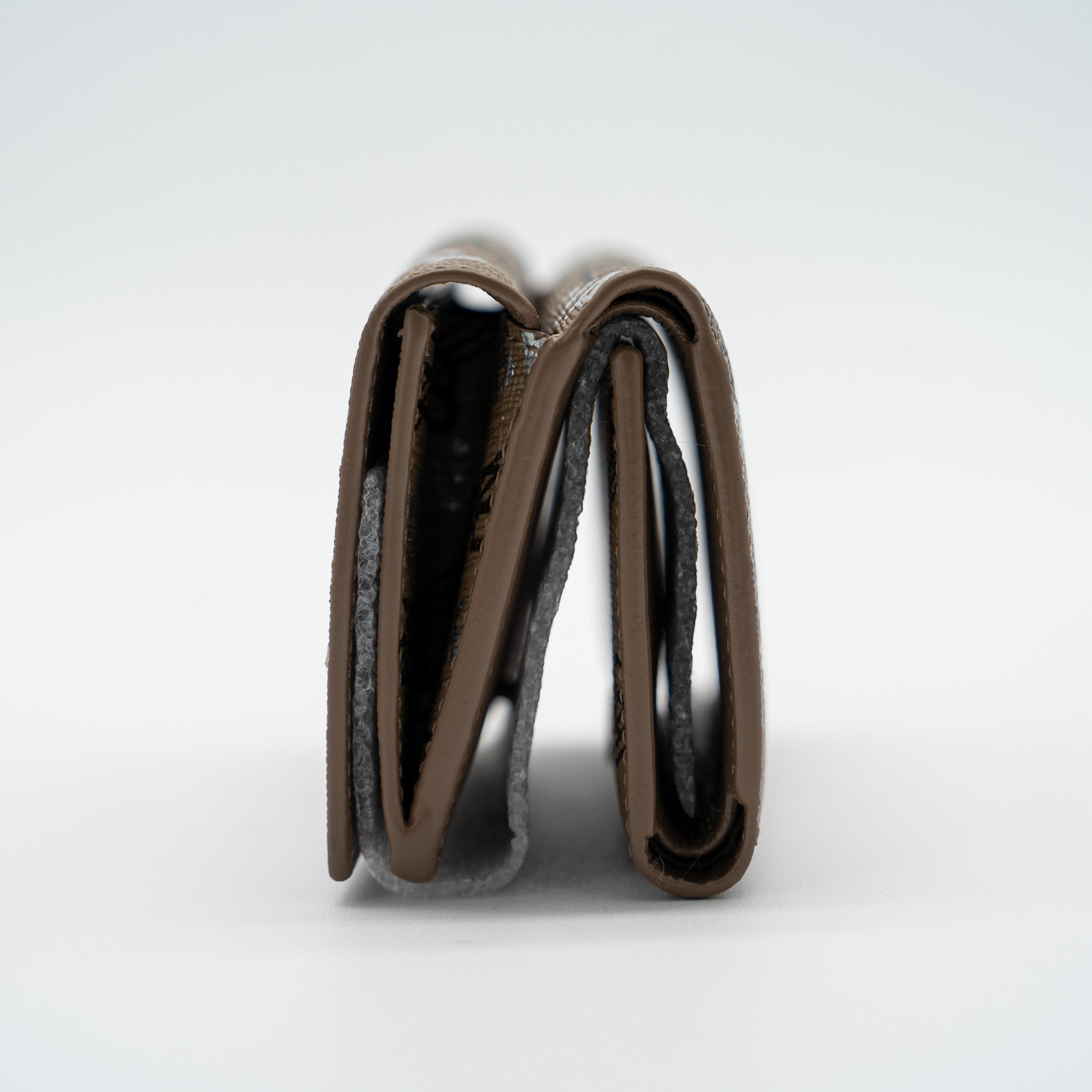 Balenciaga BALENCIAGA Tri-Fold Wallet Brown BB Monogram Leather Size ONE SIZE - 2 Thumbnail