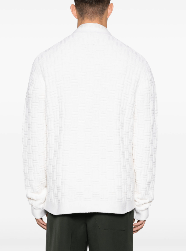 Casablanca BNWT AW24 CASABLANCA MERINO WOOL COLUMN STITCH CARDIGAN L Size US L / EU 52-54 / 3 - 11 Thumbnail