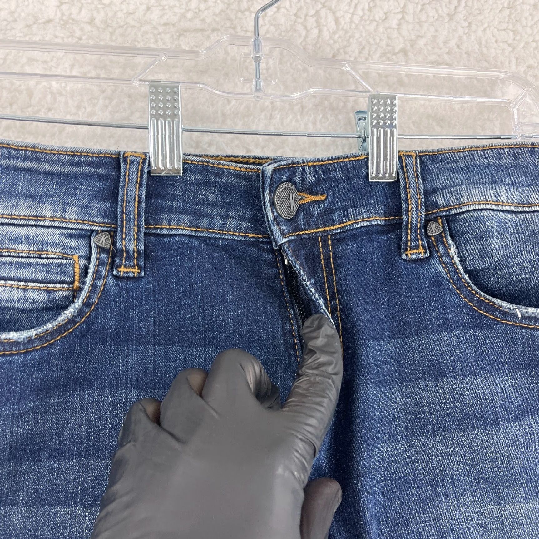 Vintage KUT from the Kloth Toothpick Skinny Jeans Womens Size 4 Blue Denim Mid-Rise Jeans Size 27" / US 4 / IT 40 - 5 Thumbnail