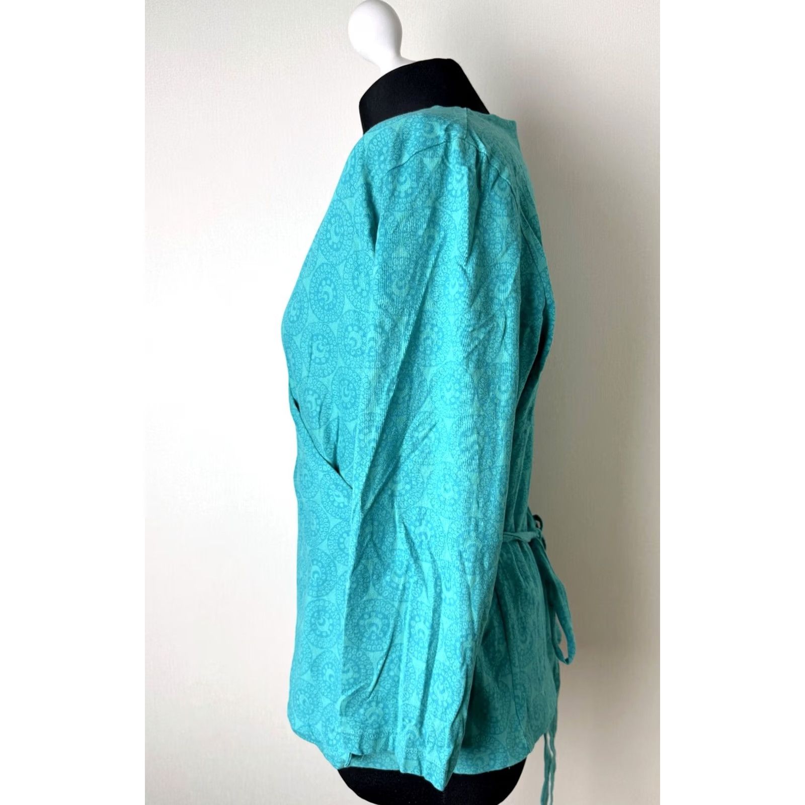 Marimekko marimekko womens XL blue long sleeve wrap shirt Size XL / US 12-14 / IT 48-50 - 6 Thumbnail