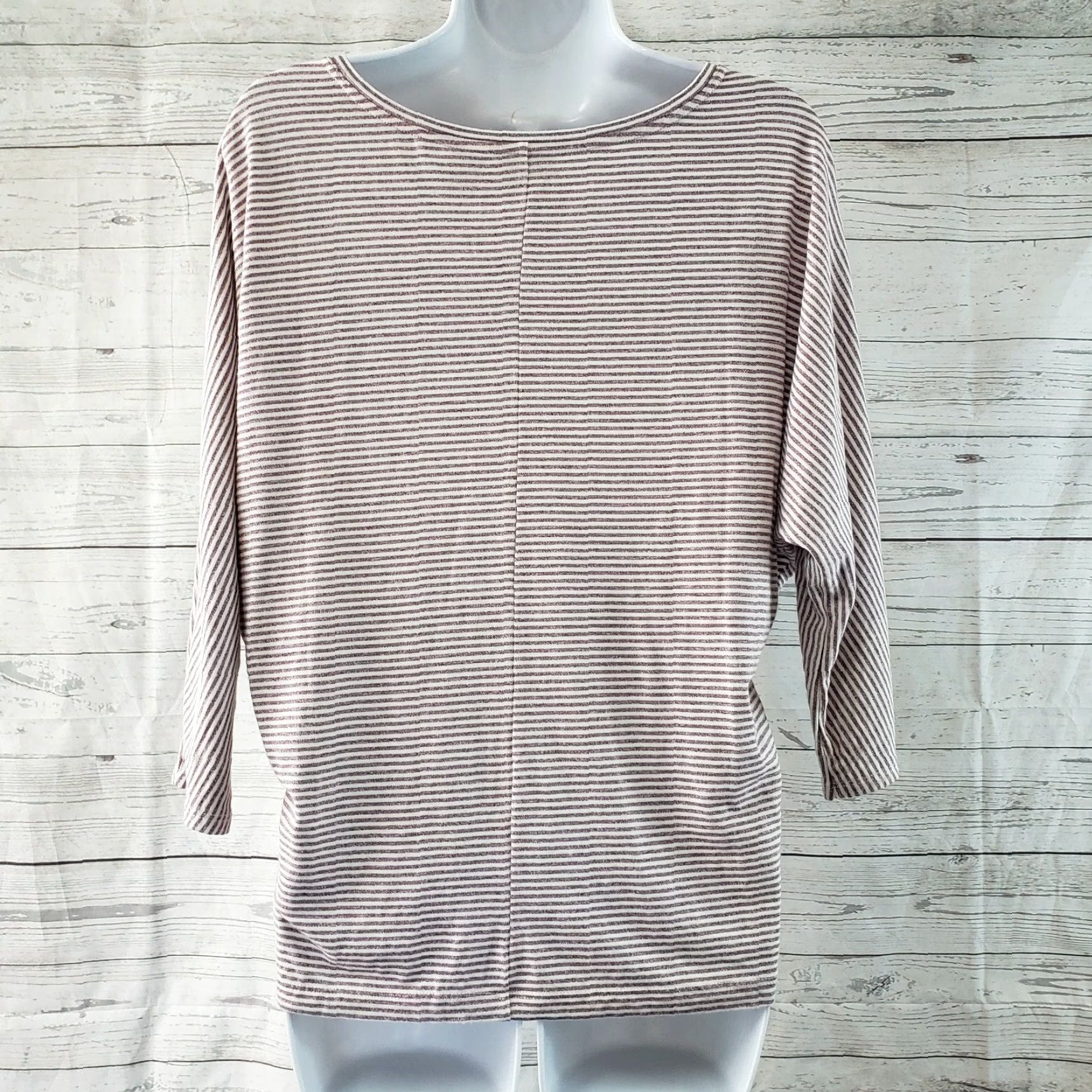 Rachel Zoe Rachel Zoe Top Womens Sz Medium Purple Stripes Dolman Sleeves Modal Blend Size M / US 6-8 / IT 42-44 - 4 Thumbnail